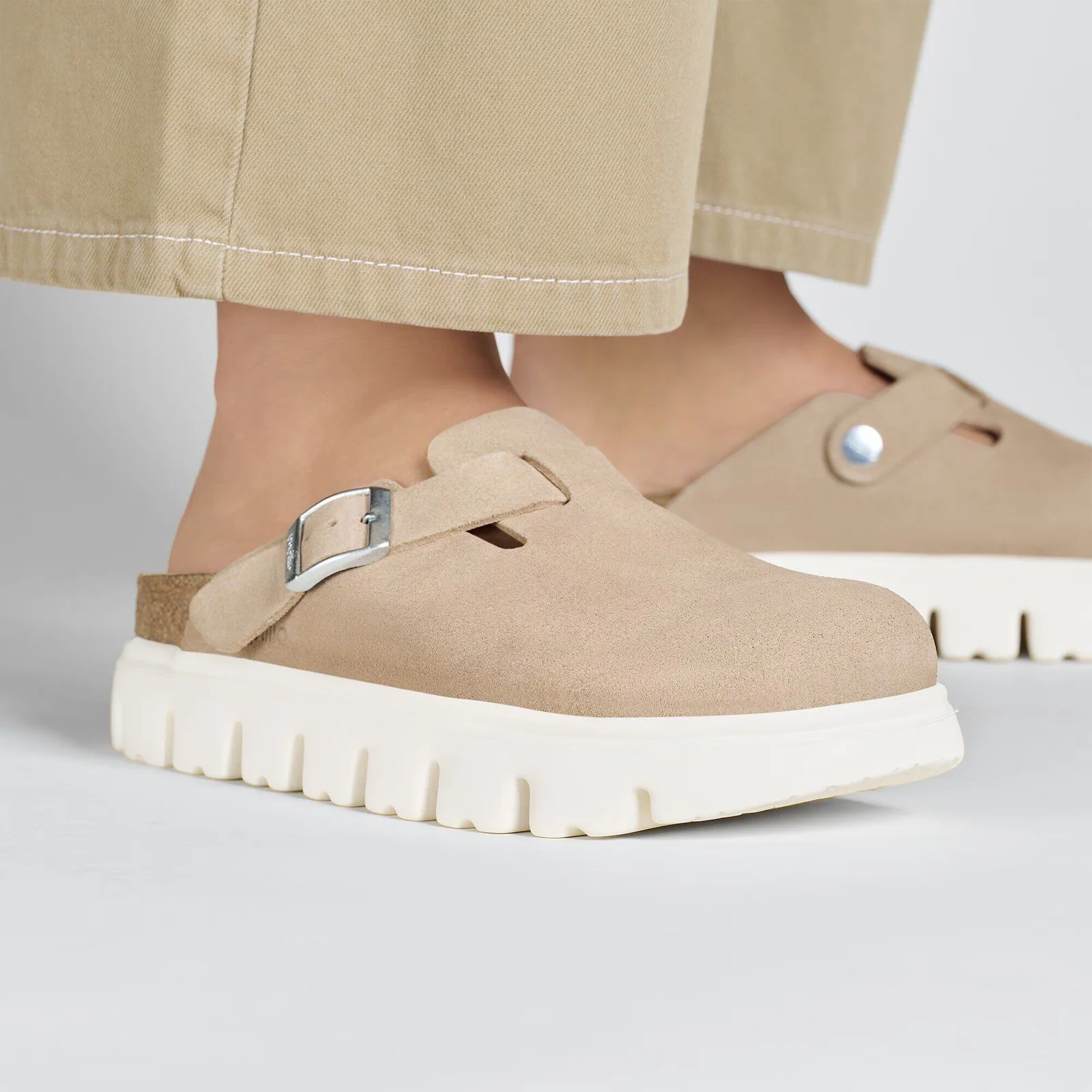 Birkenstock Boston Chunky Narrow Clog (Women) - Warm Sand Suede - Image 7