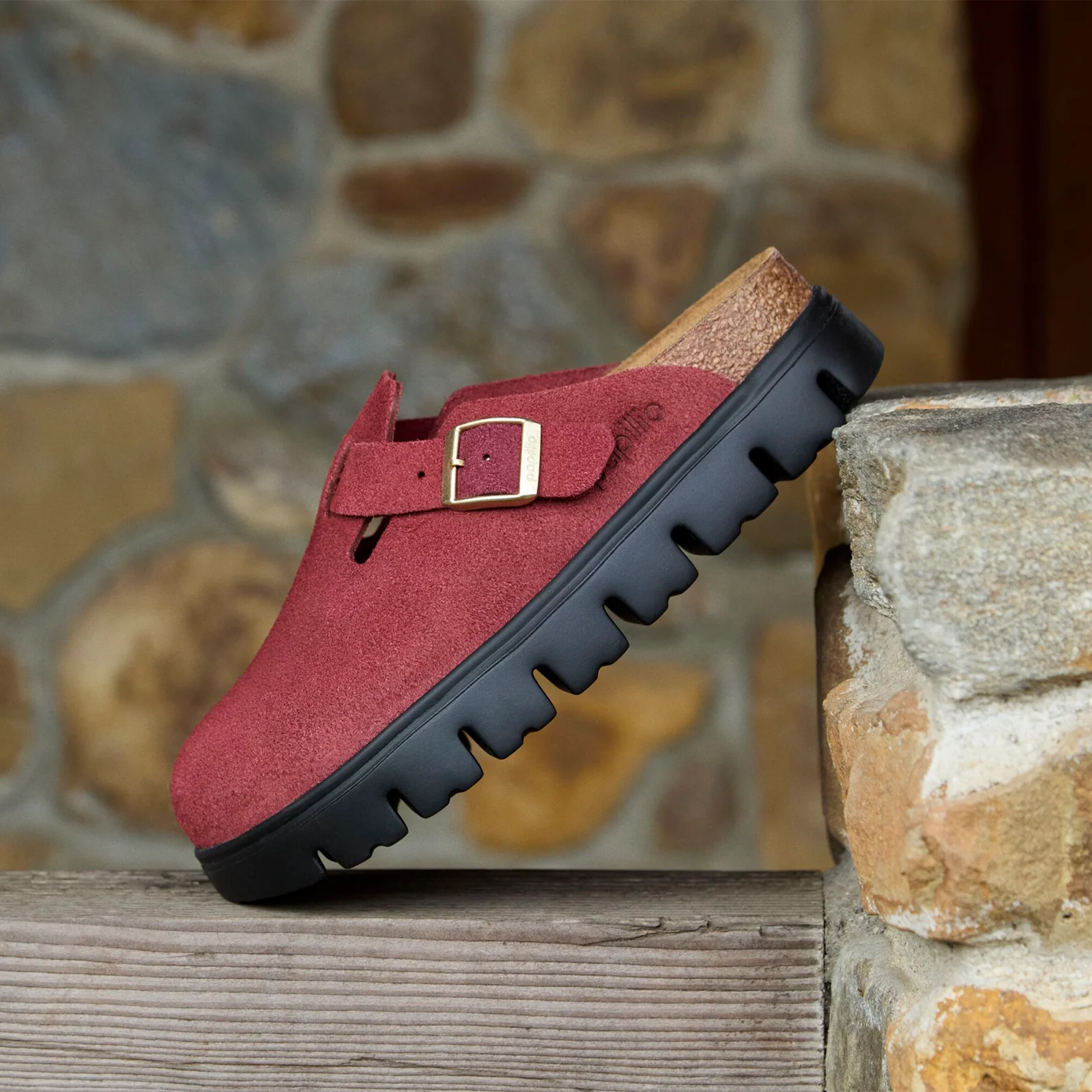 Birkenstock Boston Chunky Clog (Women) - Zinfandel Suede - Image 10