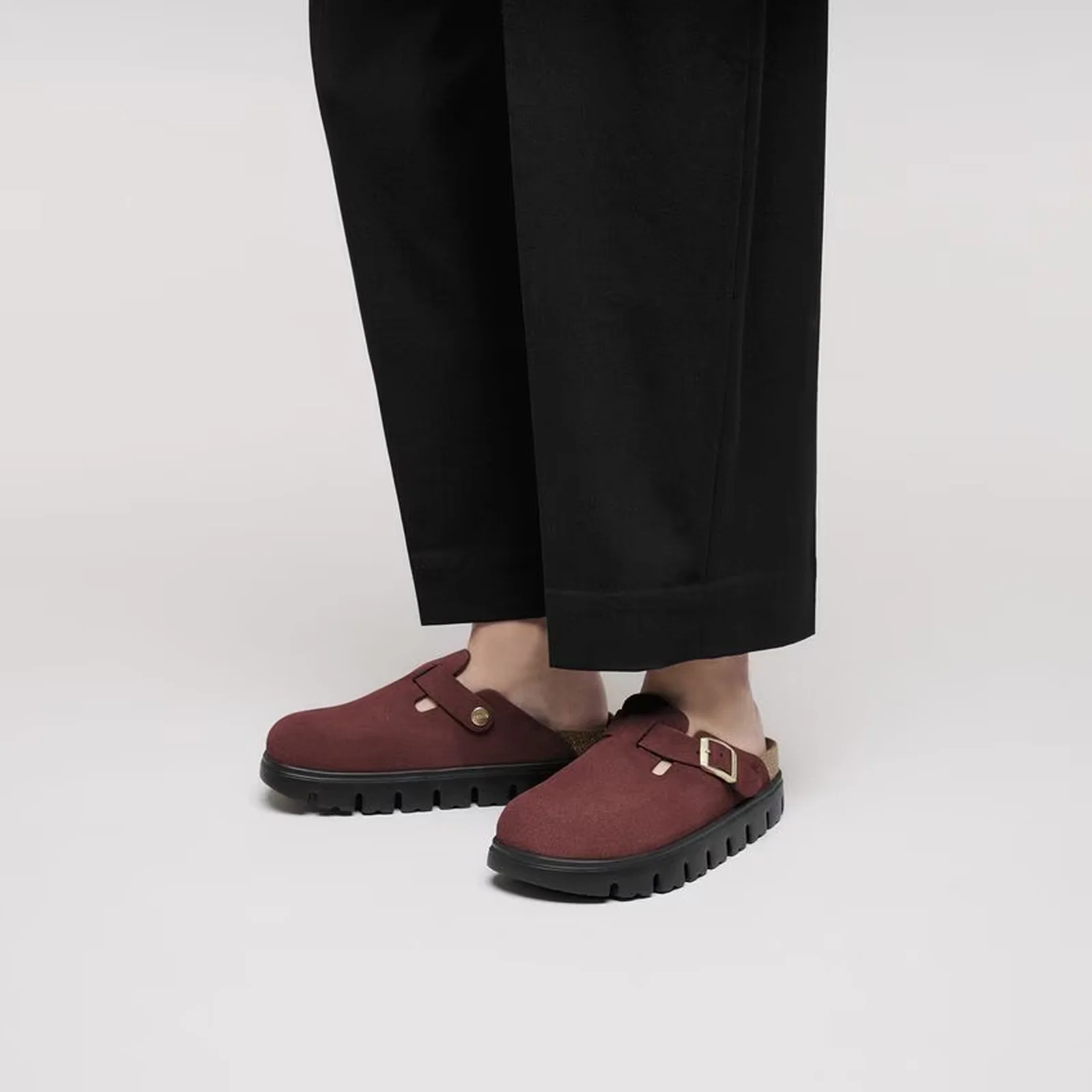 Birkenstock Boston Chunky Clog (Women) - Zinfandel Suede - Image 6