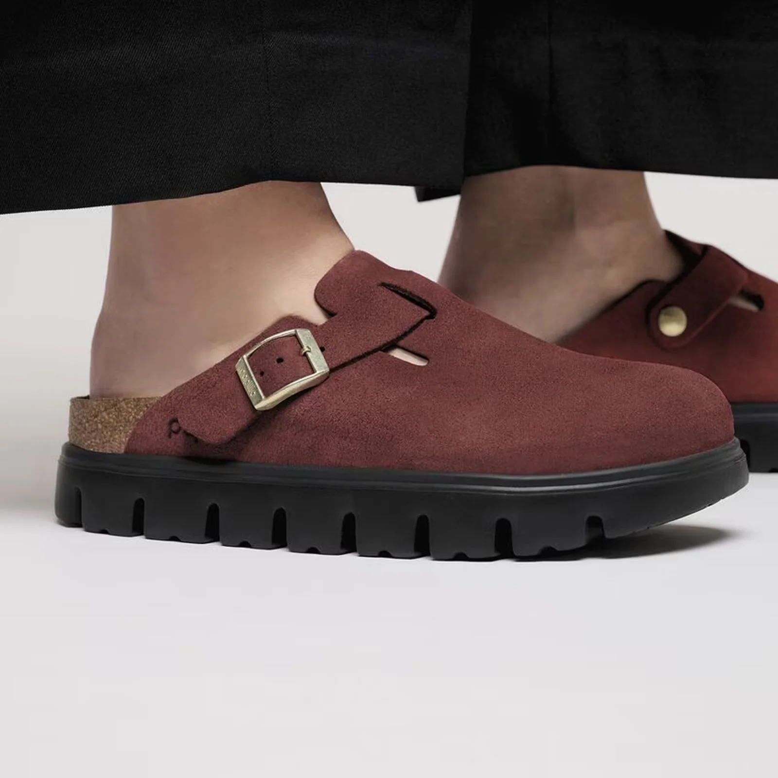 Birkenstock Boston Chunky Clog (Women) - Zinfandel Suede - Image 7