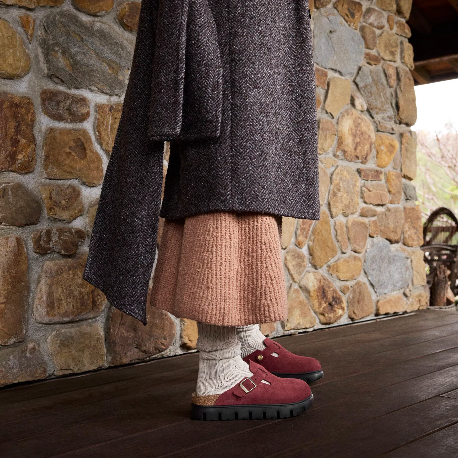 Birkenstock Boston Chunky Clog (Women) - Zinfandel Suede - Image 9