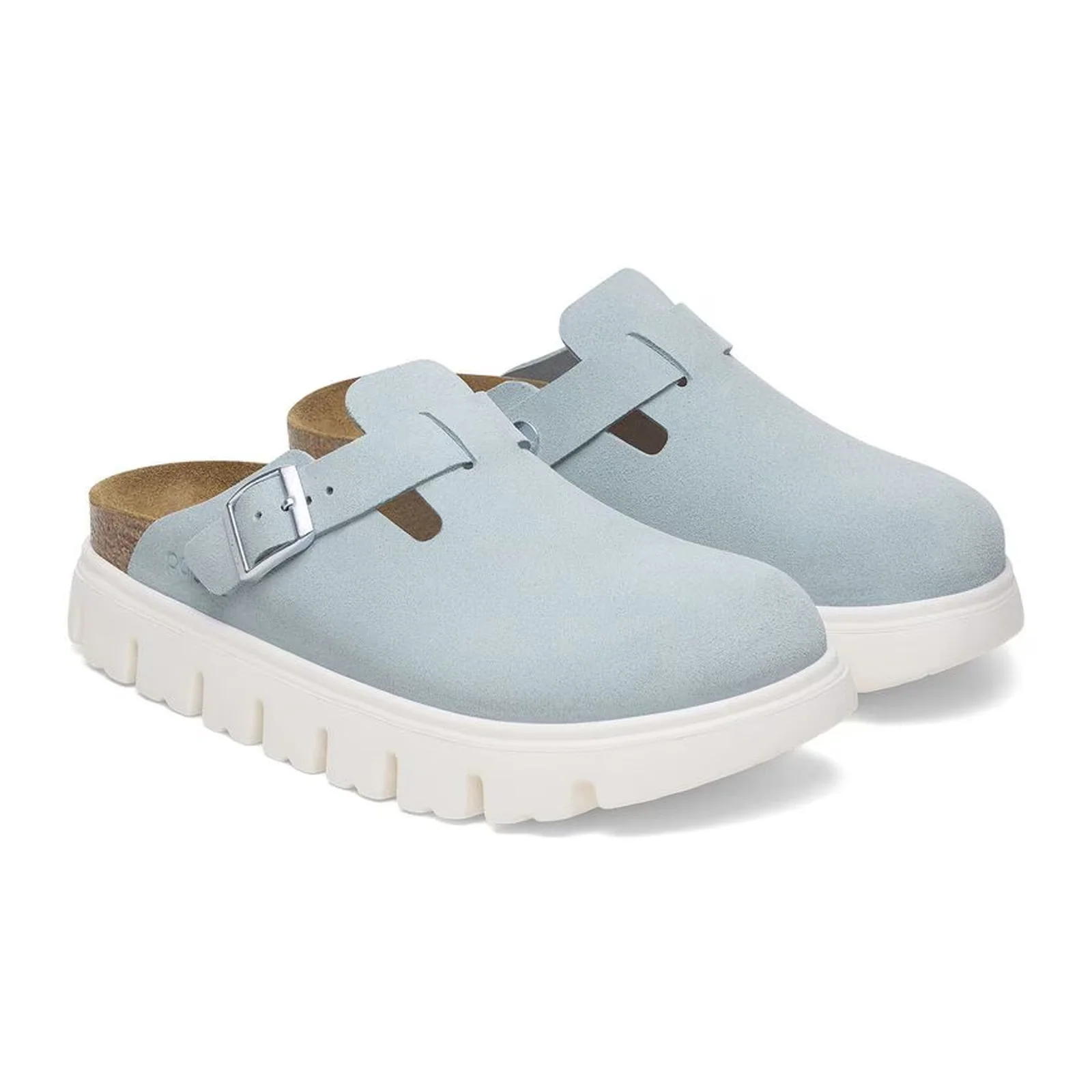 Birkenstock Boston Chunky Narrow Clog (Women) - Baby Blue Suede - Image 4
