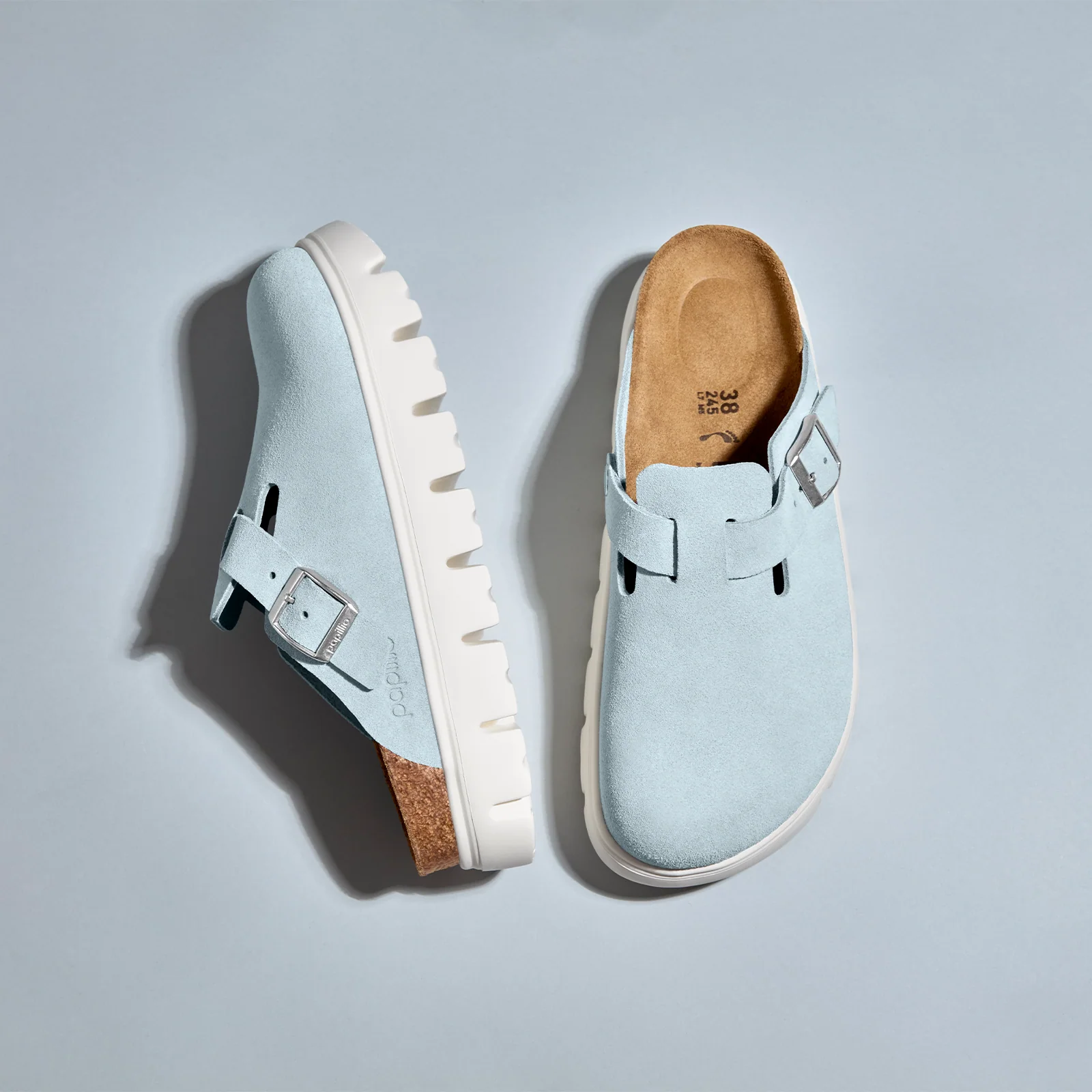 Birkenstock Boston Chunky Narrow Clog (Women) - Baby Blue Suede - Image 6