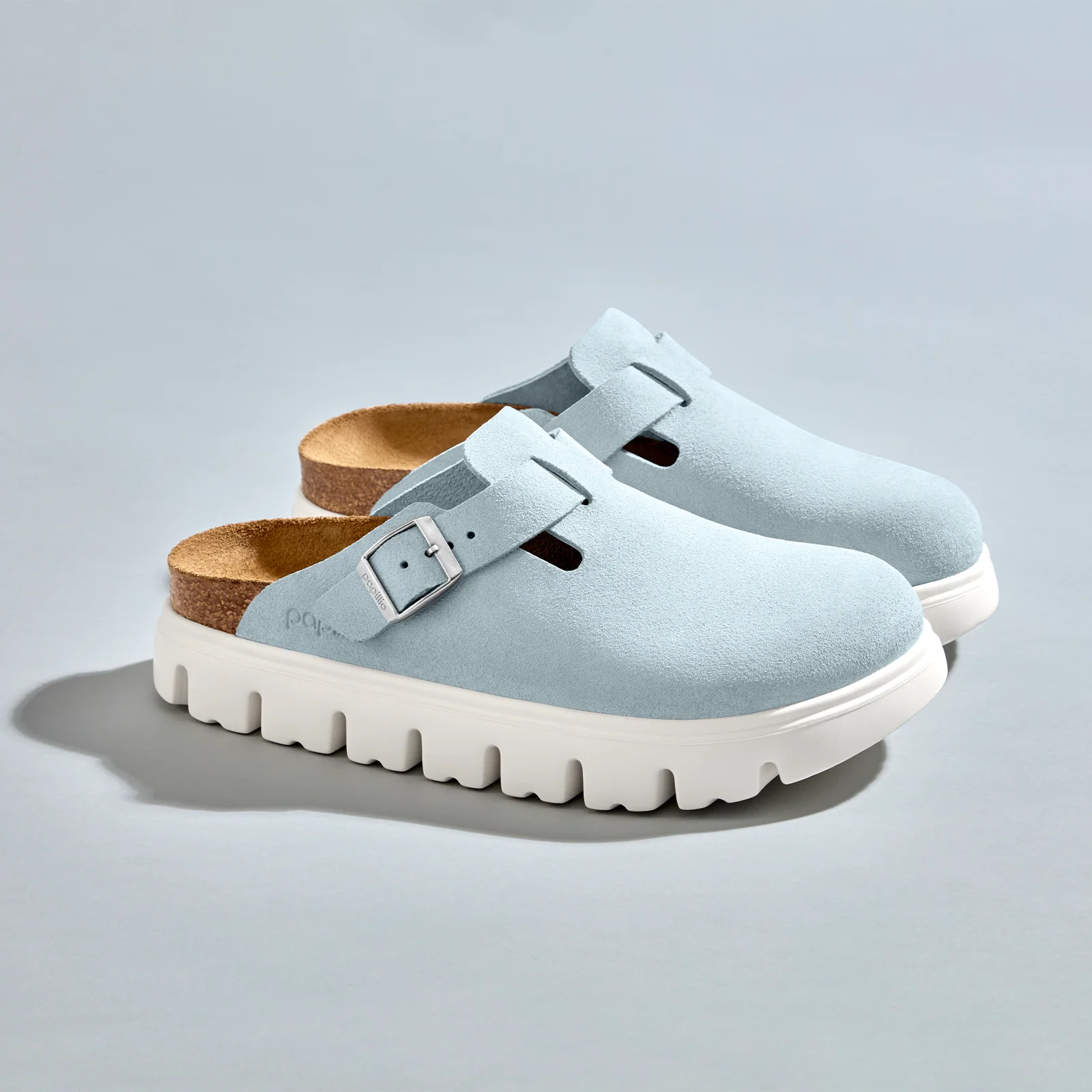 Birkenstock Boston Chunky Narrow Clog (Women) - Baby Blue Suede - Image 9