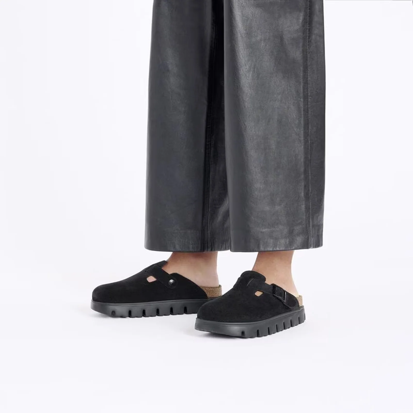 Birkenstock Boston Chunky Narrow Clog (Women) - Black Suede - Image 6