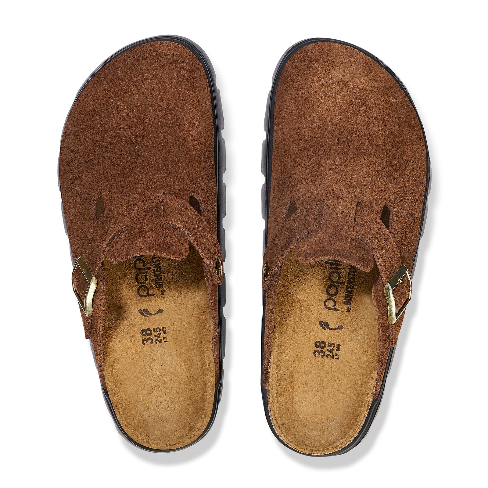 Birkenstock Boston Chunky Narrow Clog (Women) - Dark Tea Suede - Image 2