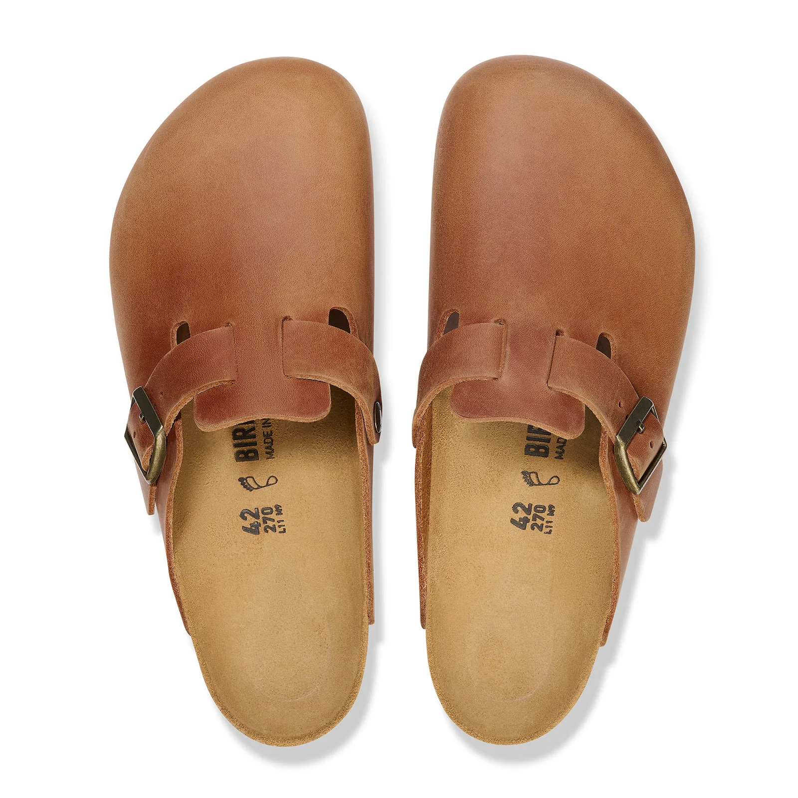 Birkenstock Boston Clog (Men) - Cognac Oiled Leather - Image 3