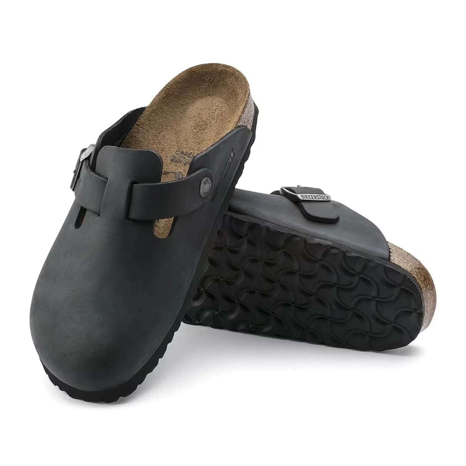 Birkenstock Boston Clog (Unisex) - Black Oiled Leather - Image 3