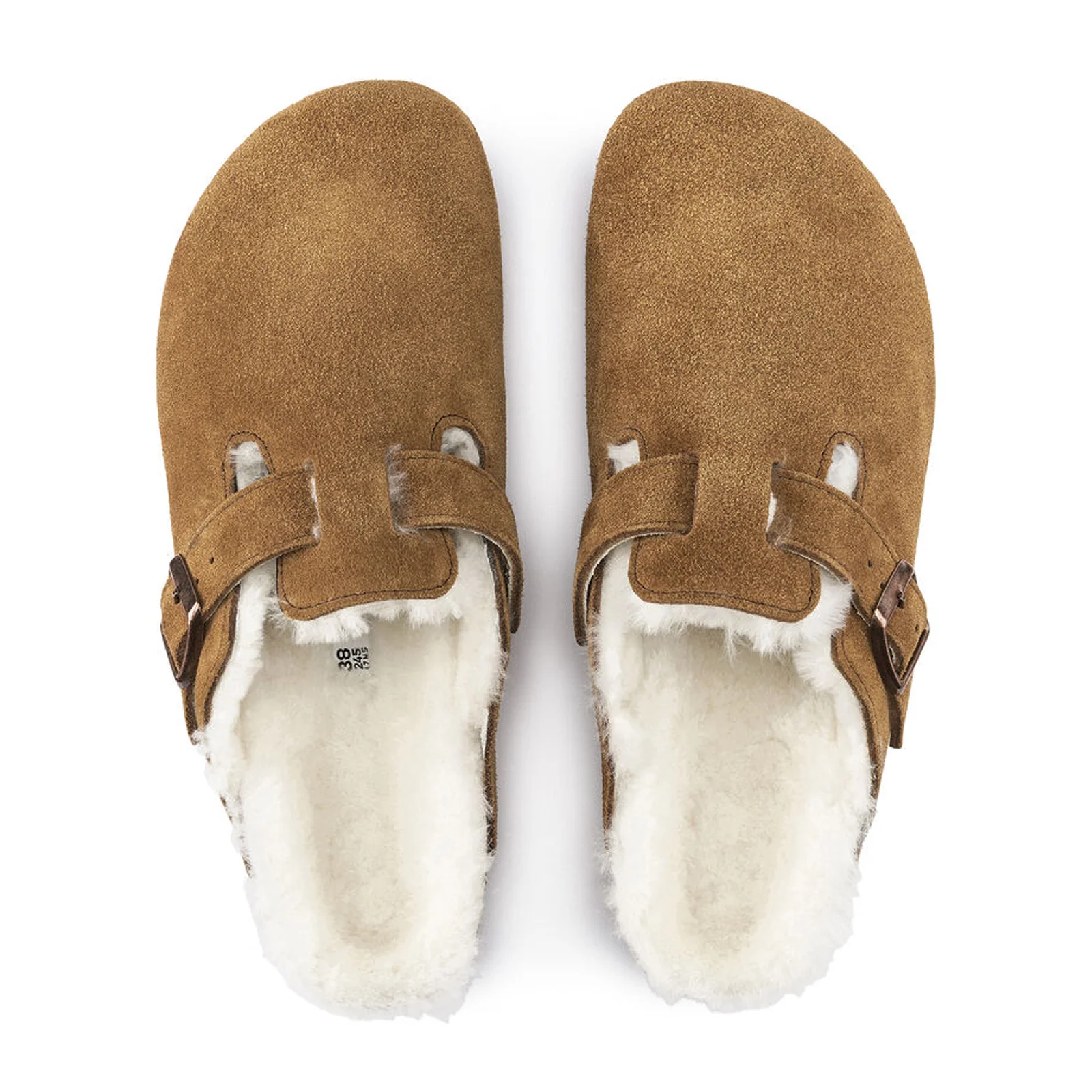 Birkenstock Boston Clog (Women) - Mink Suede/Natural Shearling - Image 2