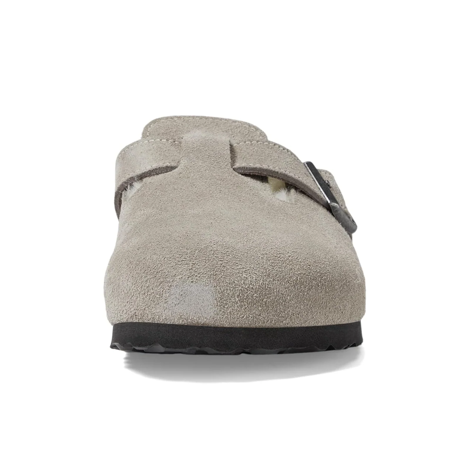 Birkenstock Boston Clog (Women) - Stone Coin Suede/Natural Shearling - Image 4