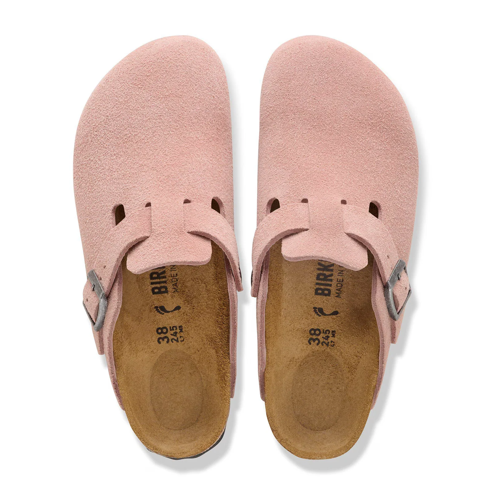 Birkenstock Boston Narrow Clog (Women) - Pink Clay Suede - Image 2