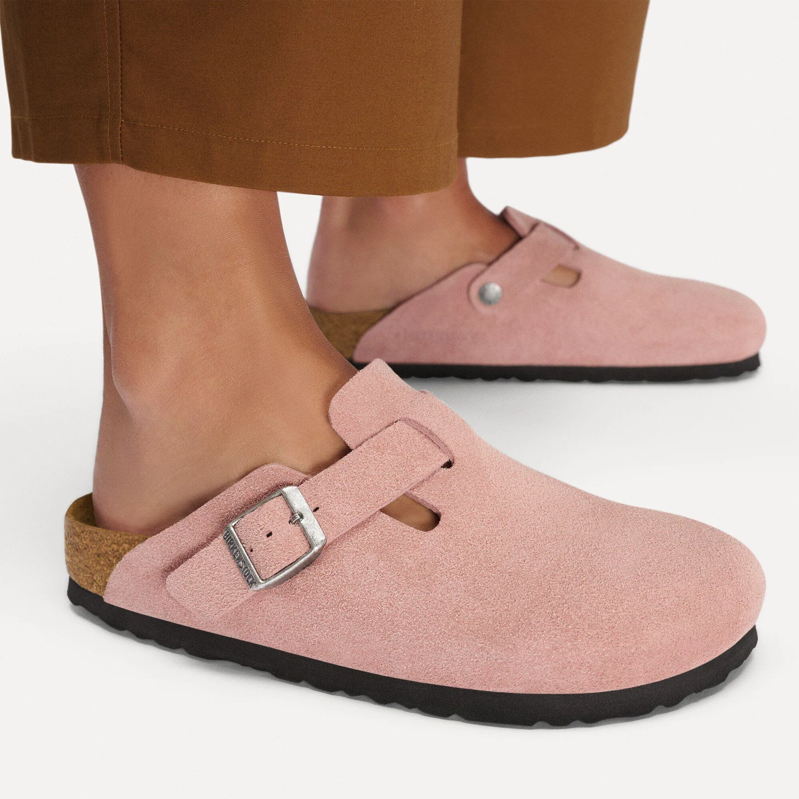 Birkenstock Boston Narrow Clog (Women) - Pink Clay Suede - Image 7