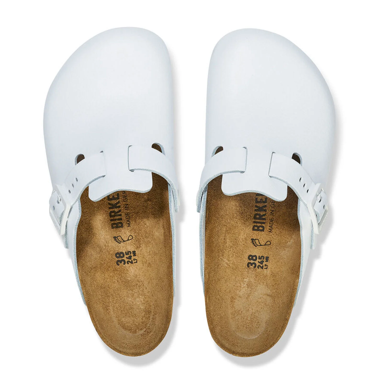 Birkenstock Boston Pro Narrow Clog (Women) - White Leather - Image 2