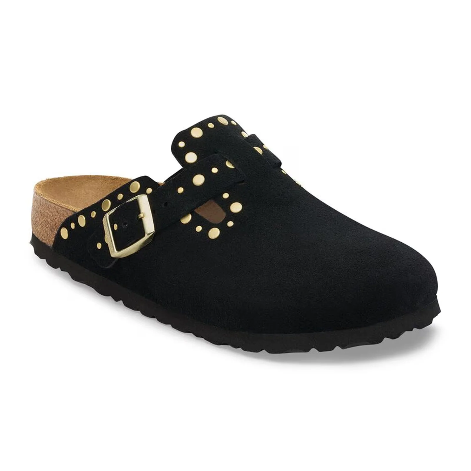 Birkenstock Boston Rivet Clog (Women) - Black Suede