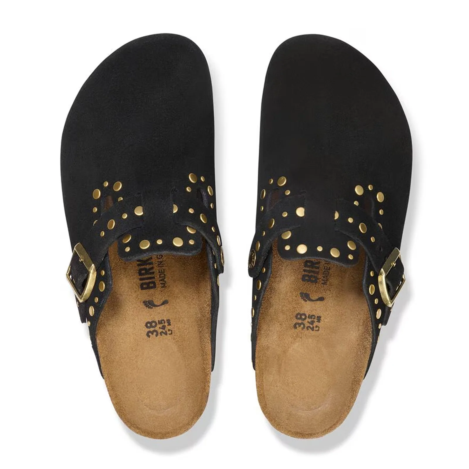 Birkenstock Boston Rivet Clog (Women) - Black Suede - Image 2