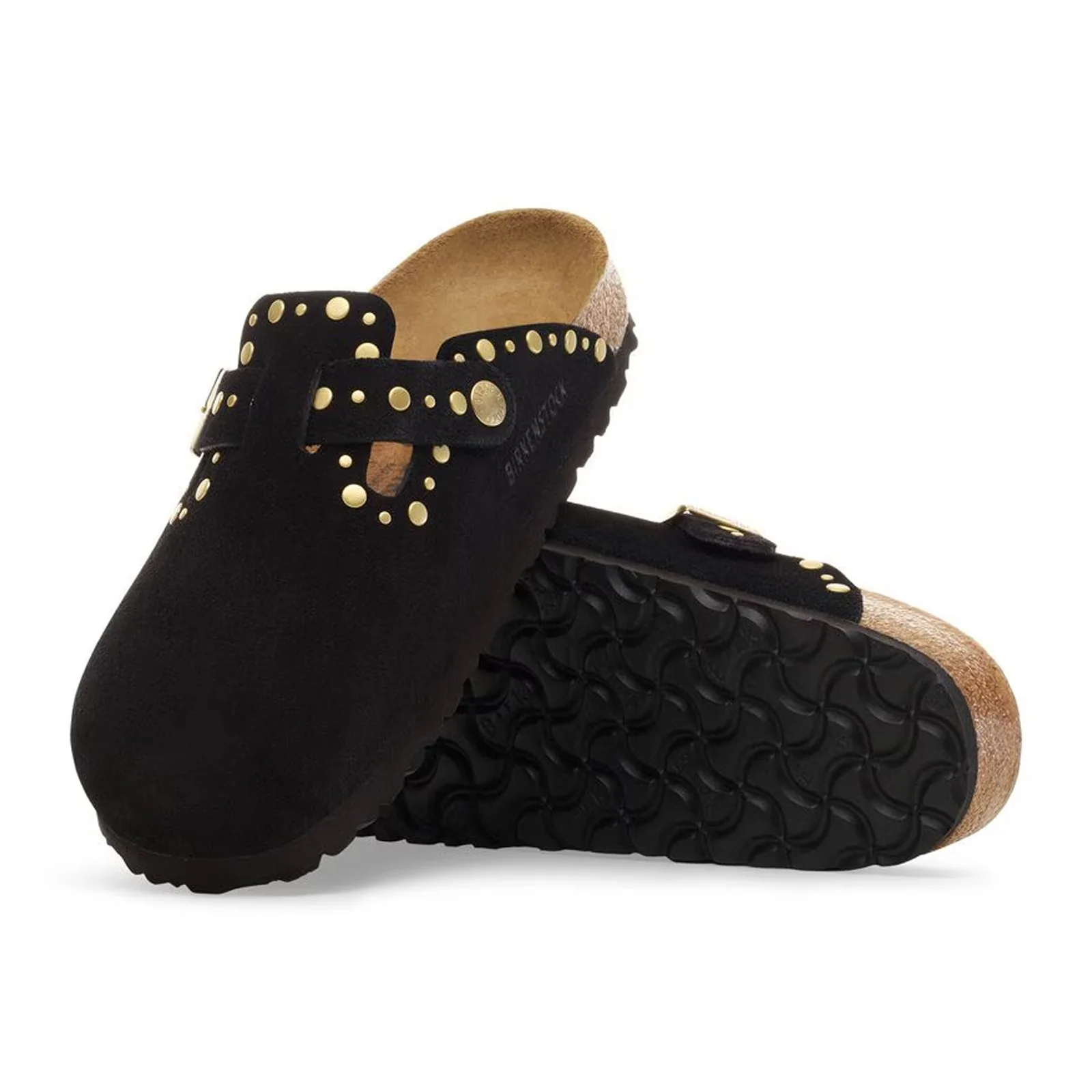 Birkenstock Boston Rivet Clog (Women) - Black Suede - Image 3