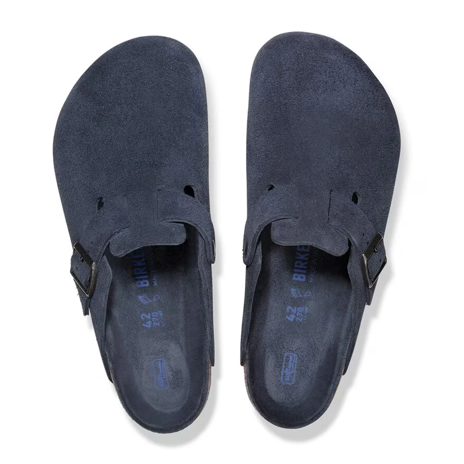 Birkenstock Boston Soft Footbed Clog (Men) - New Navy Suede - Image 2