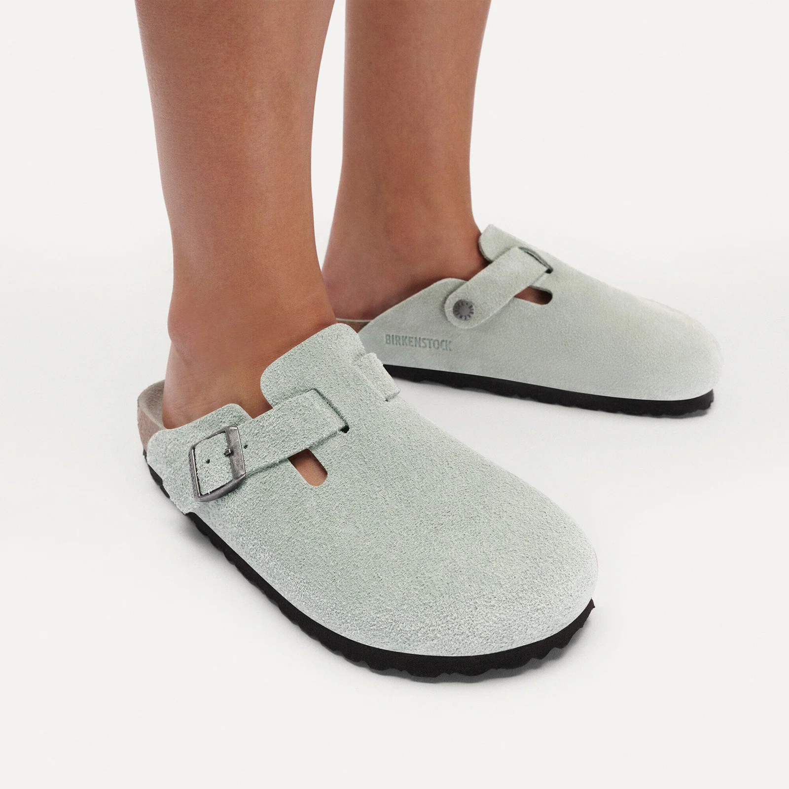 Birkenstock Boston Soft Footbed Clog (Men) - Pure Sage Suede - Image 7