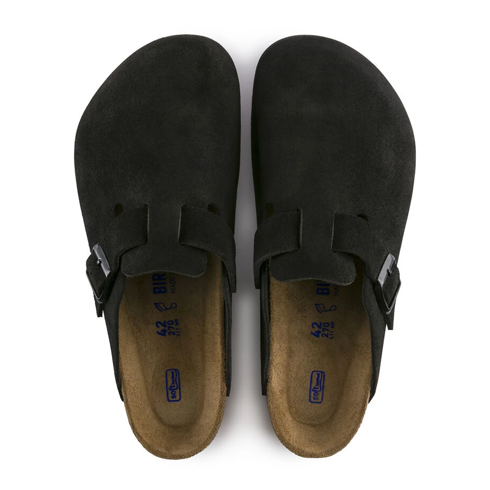 Birkenstock Boston Soft Footbed Clog (Unisex) - Black Suede - Image 2