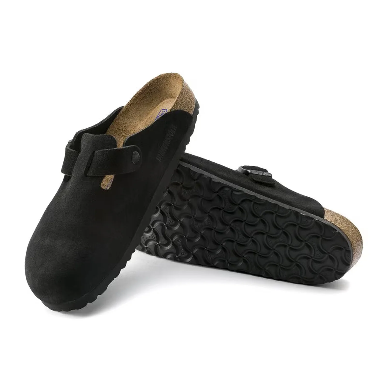 Birkenstock Boston Soft Footbed Clog (Unisex) - Black Suede - Image 3