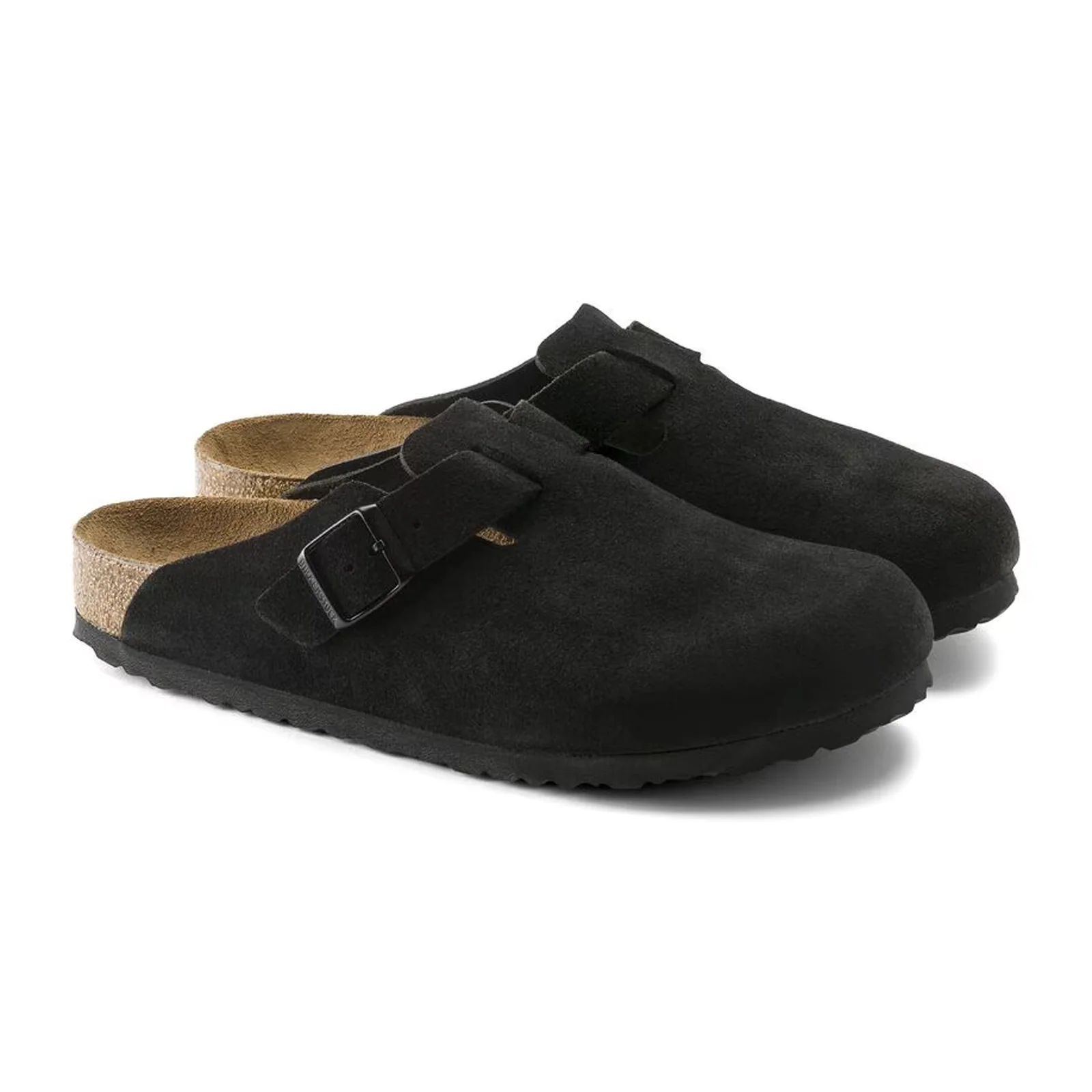 Birkenstock Boston Soft Footbed Clog (Unisex) - Black Suede - Image 4