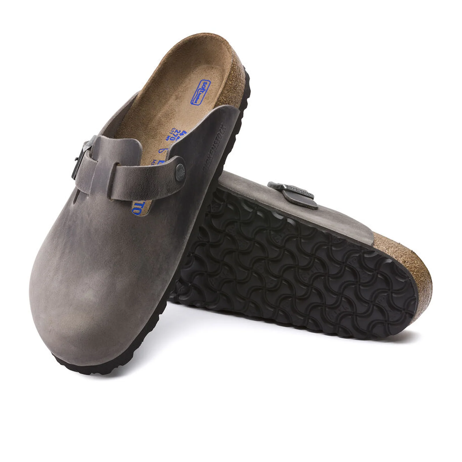 Birkenstock Boston Soft Footbed Clog (Unisex) - Iron Oiled Leather - Image 3