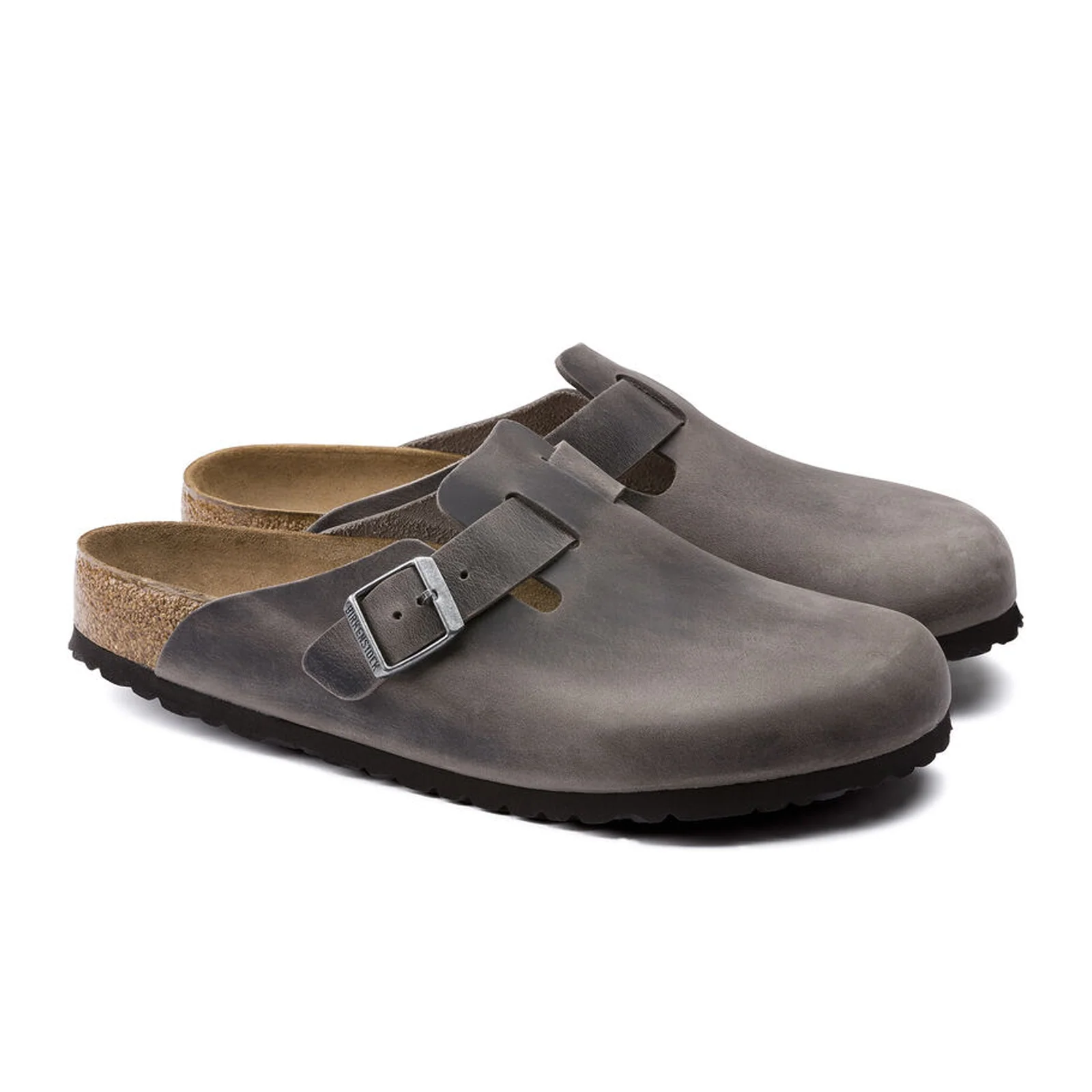 Birkenstock Boston Soft Footbed Clog (Unisex) - Iron Oiled Leather - Image 4