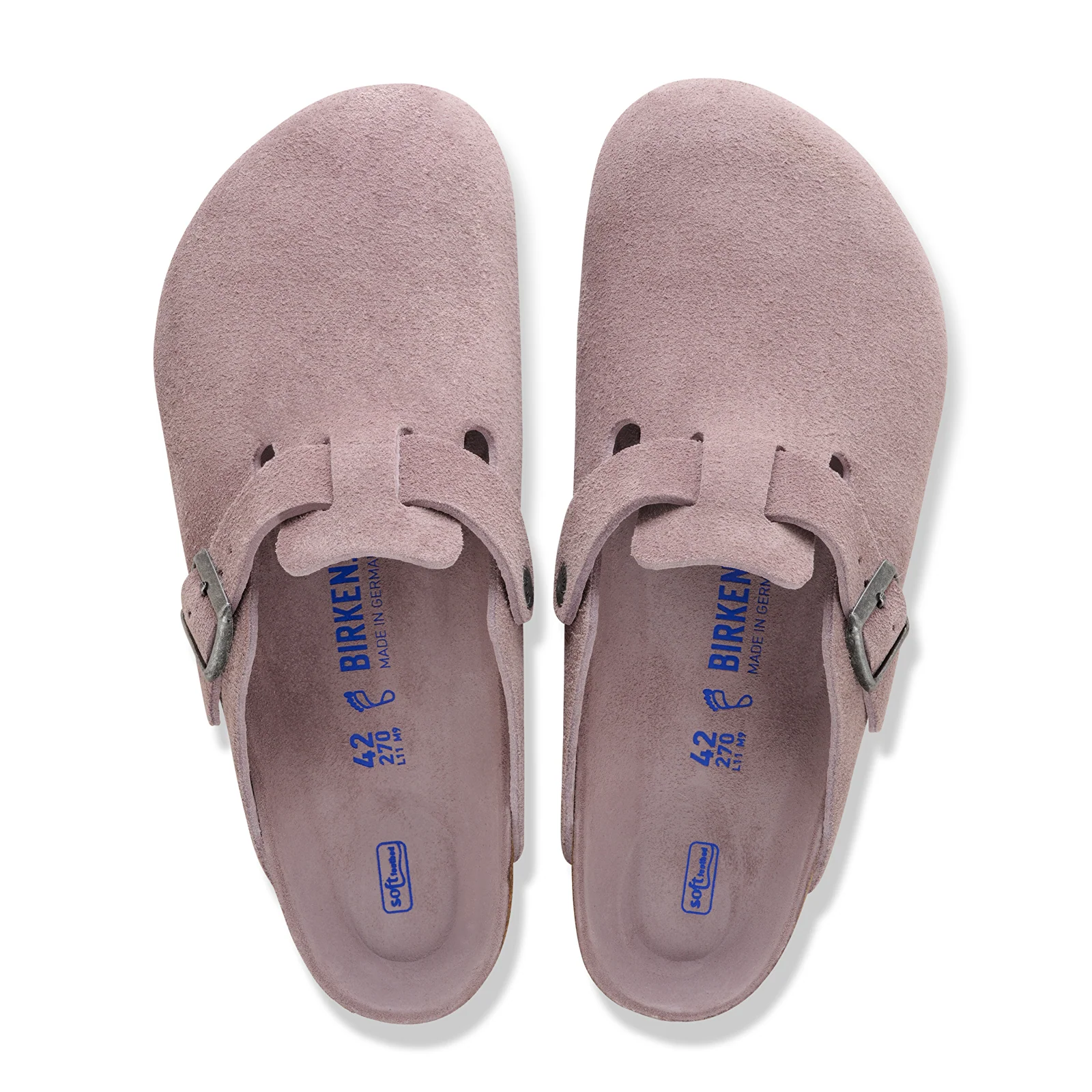 Birkenstock Boston Soft Footbed Clog (Women) - Faded Purple Suede - Image 2