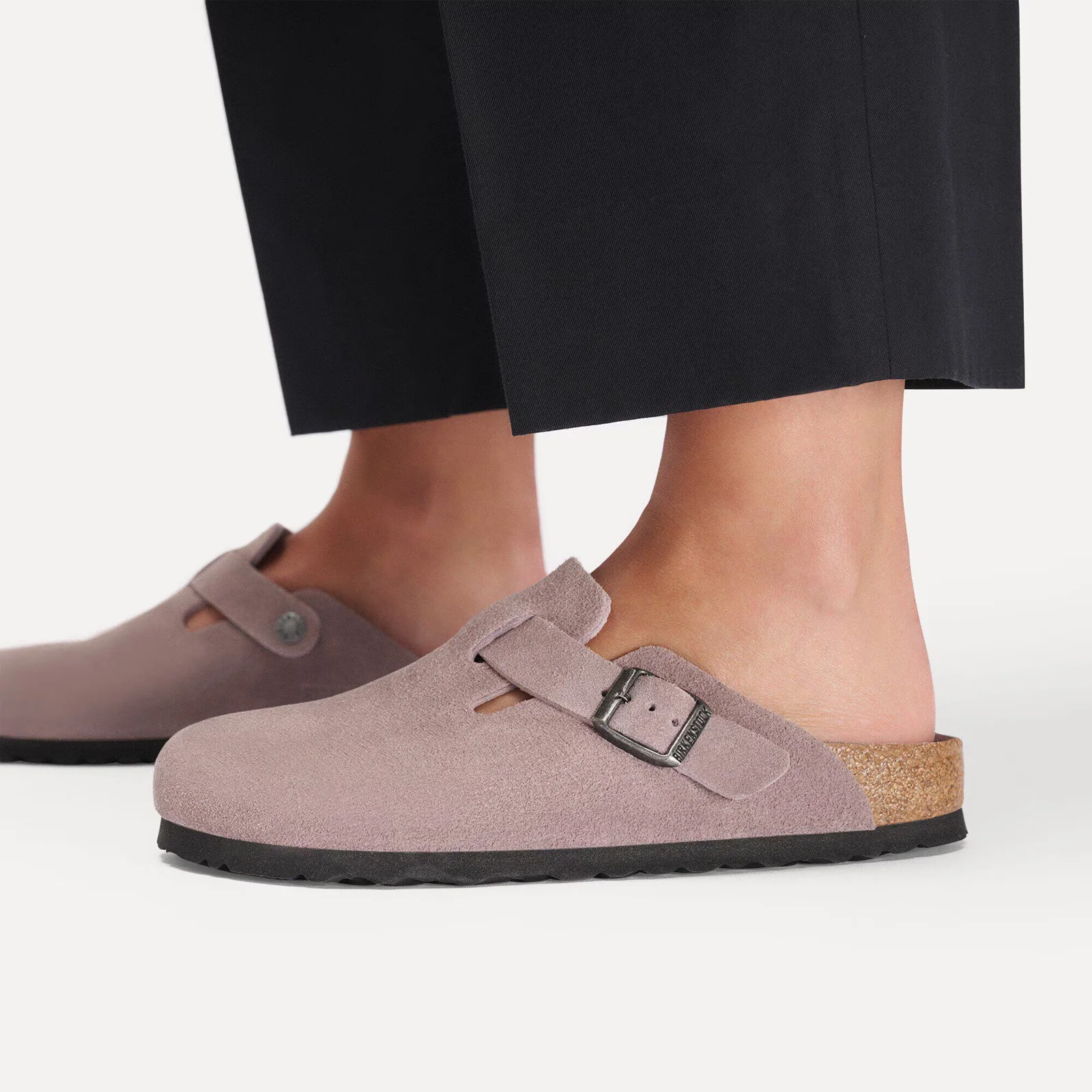 Birkenstock Boston Soft Footbed Clog (Women) - Faded Purple Suede - Image 7