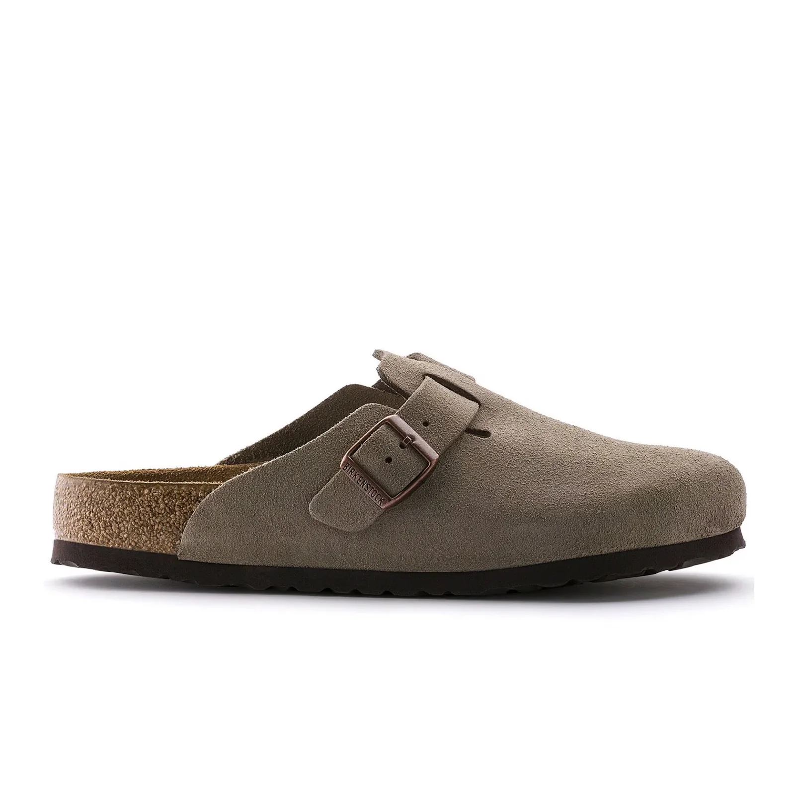 Birkenstock Boston Soft Footbed Narrow Clog (Unisex) - Taupe Suede - Image 5
