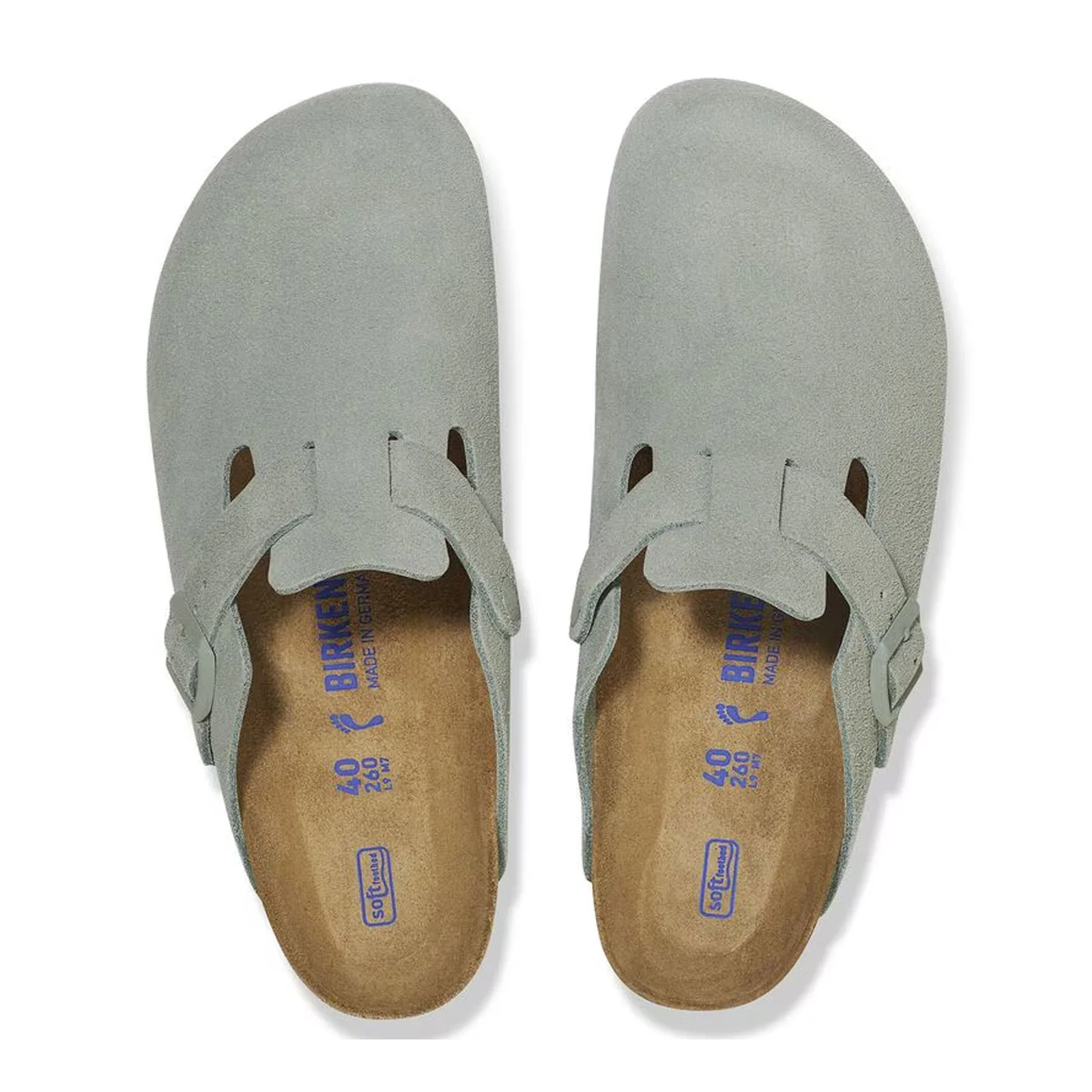 Birkenstock Boston Soft Footbed Narrow Clog (Women) - Pure Sage Suede - Image 2