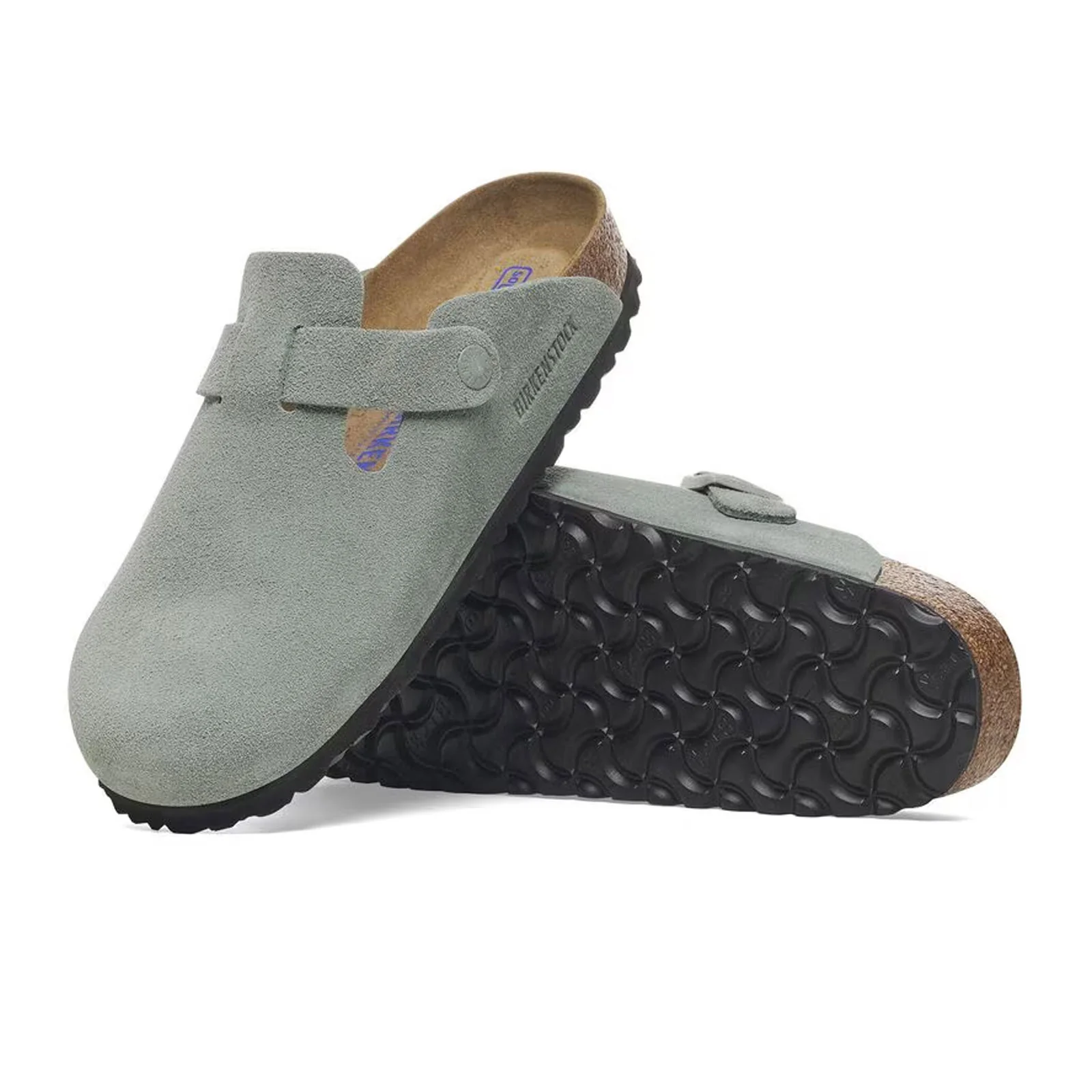 Birkenstock Boston Soft Footbed Narrow Clog (Women) - Pure Sage Suede - Image 3