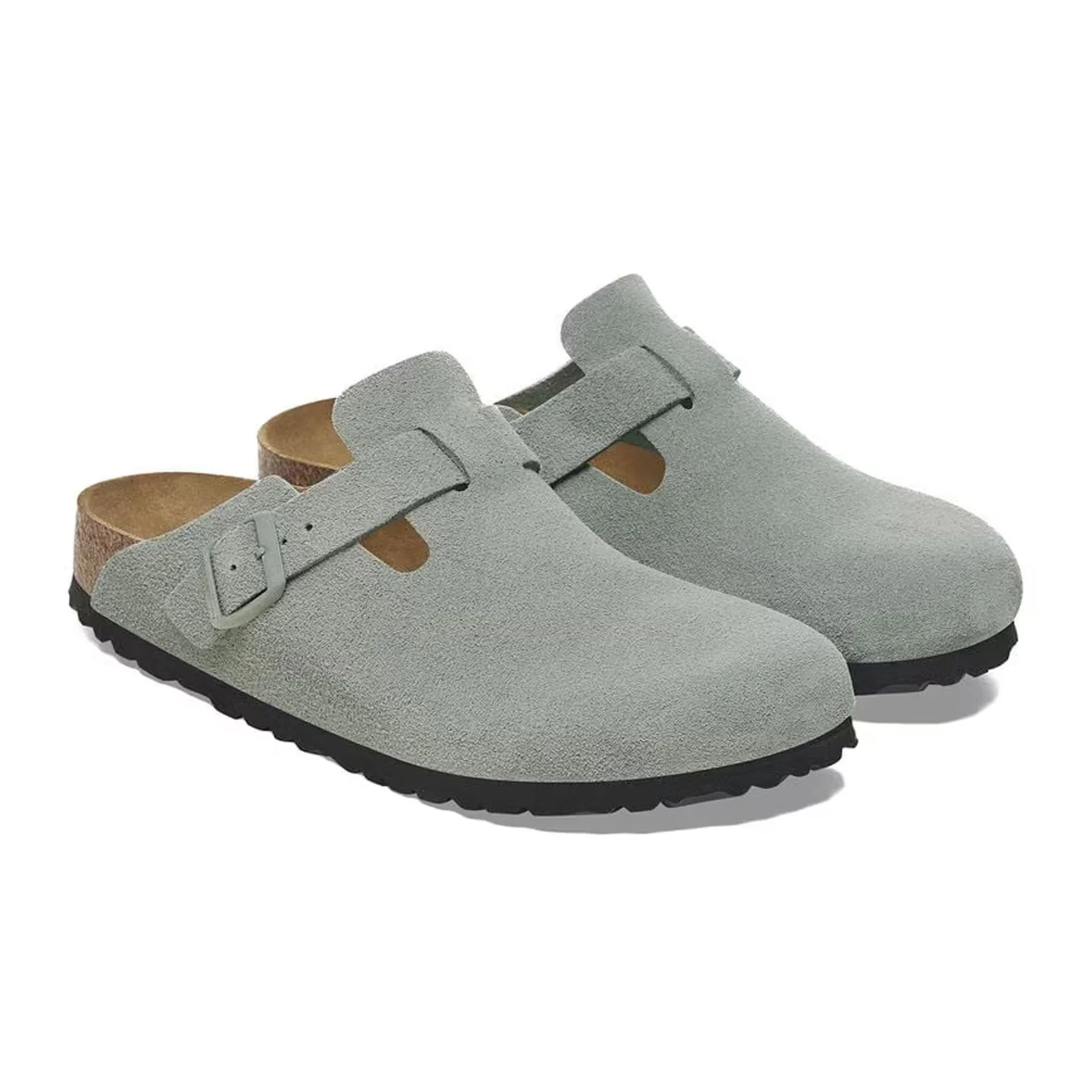 Birkenstock Boston Soft Footbed Narrow Clog (Women) - Pure Sage Suede - Image 4