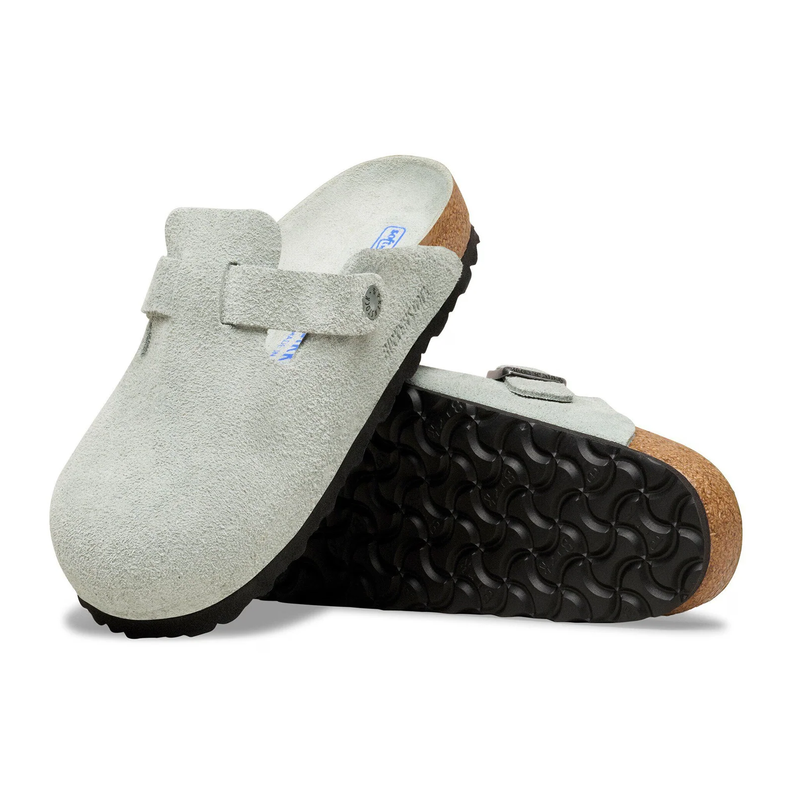 Birkenstock Boston Soft Footbed Narrow Clog (Women) - Pure Sage Suede - Image 3