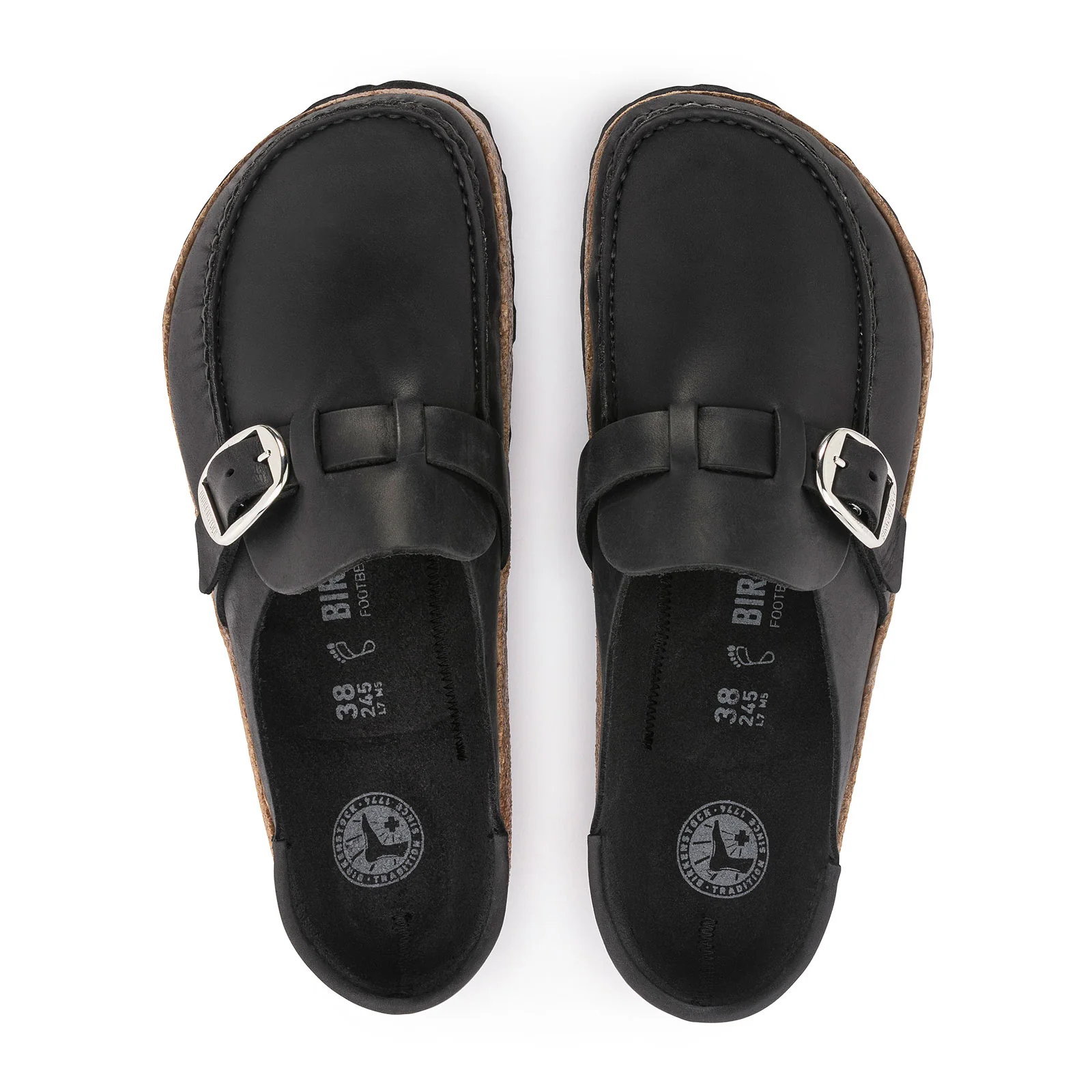 Birkenstock Buckley Clog (Women) - Black Oiled Leather - Image 2