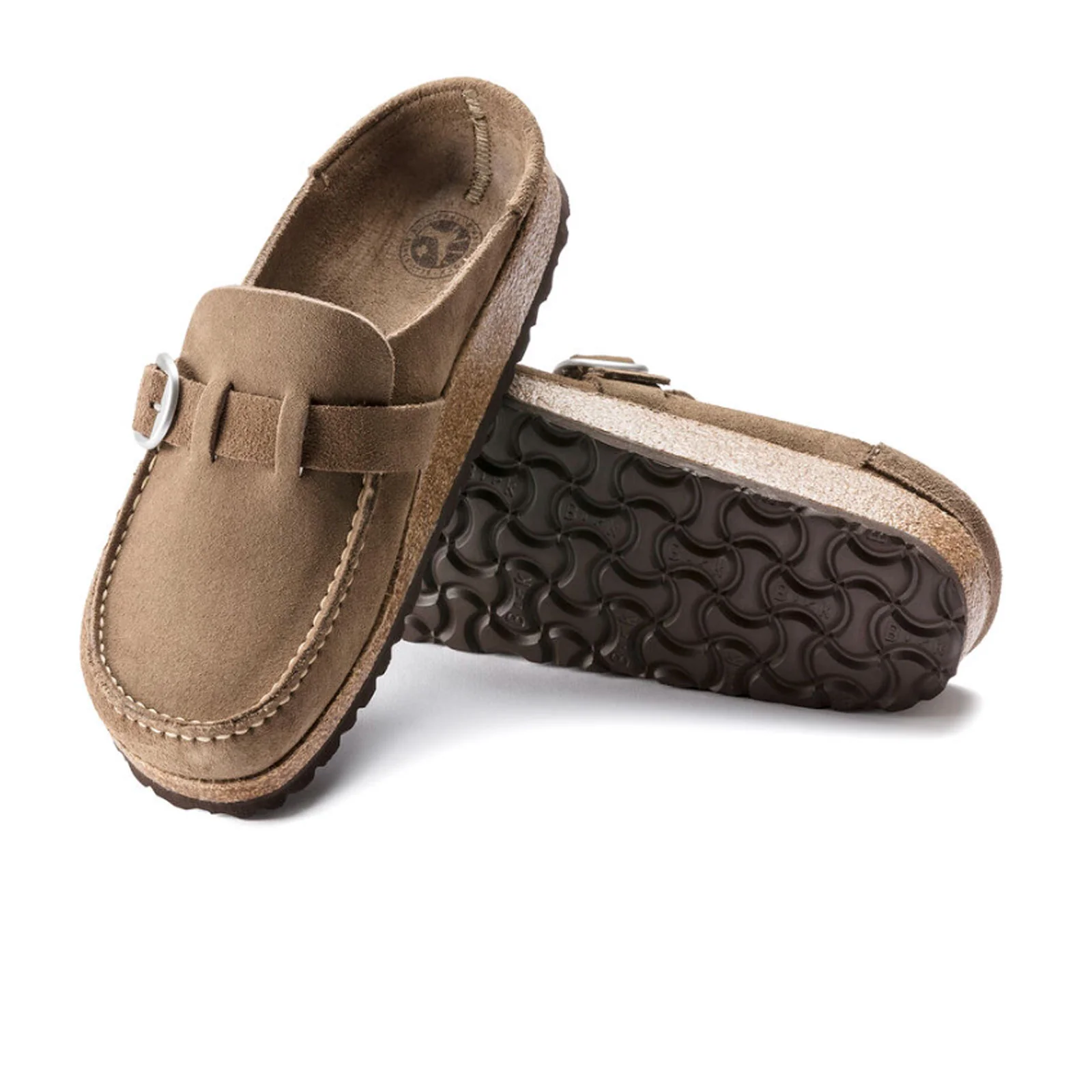 Birkenstock Buckley Clog (Women) - Gray Taupe Suede - Image 3