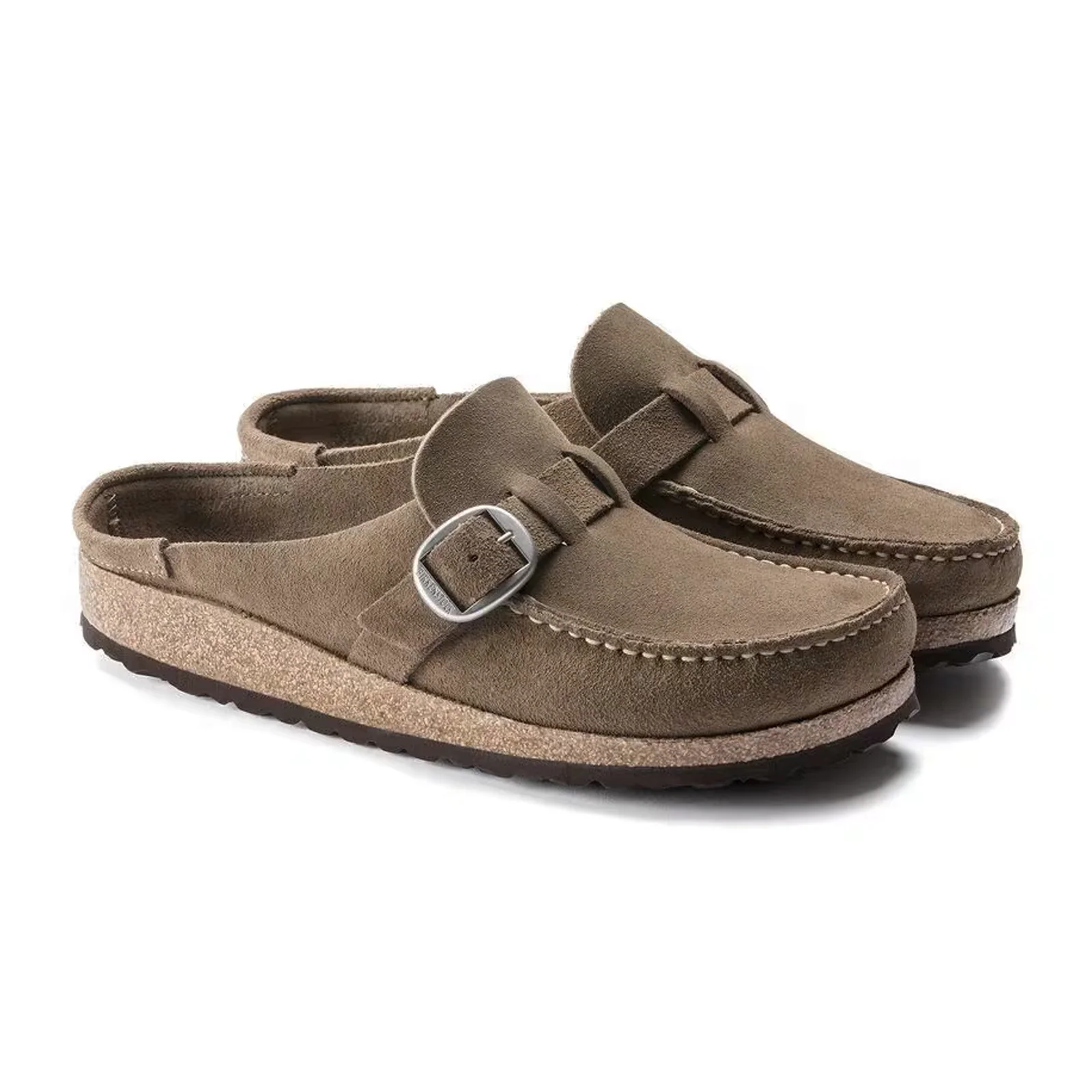 Birkenstock Buckley Narrow Clog (Women) - Gray Taupe Suede - Image 4