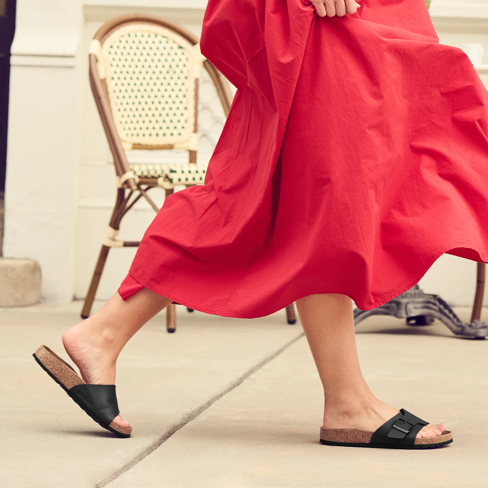 Birkenstock Catalina Narrow Slide Sandal (Women) - Black Birko-Flor - Image 11