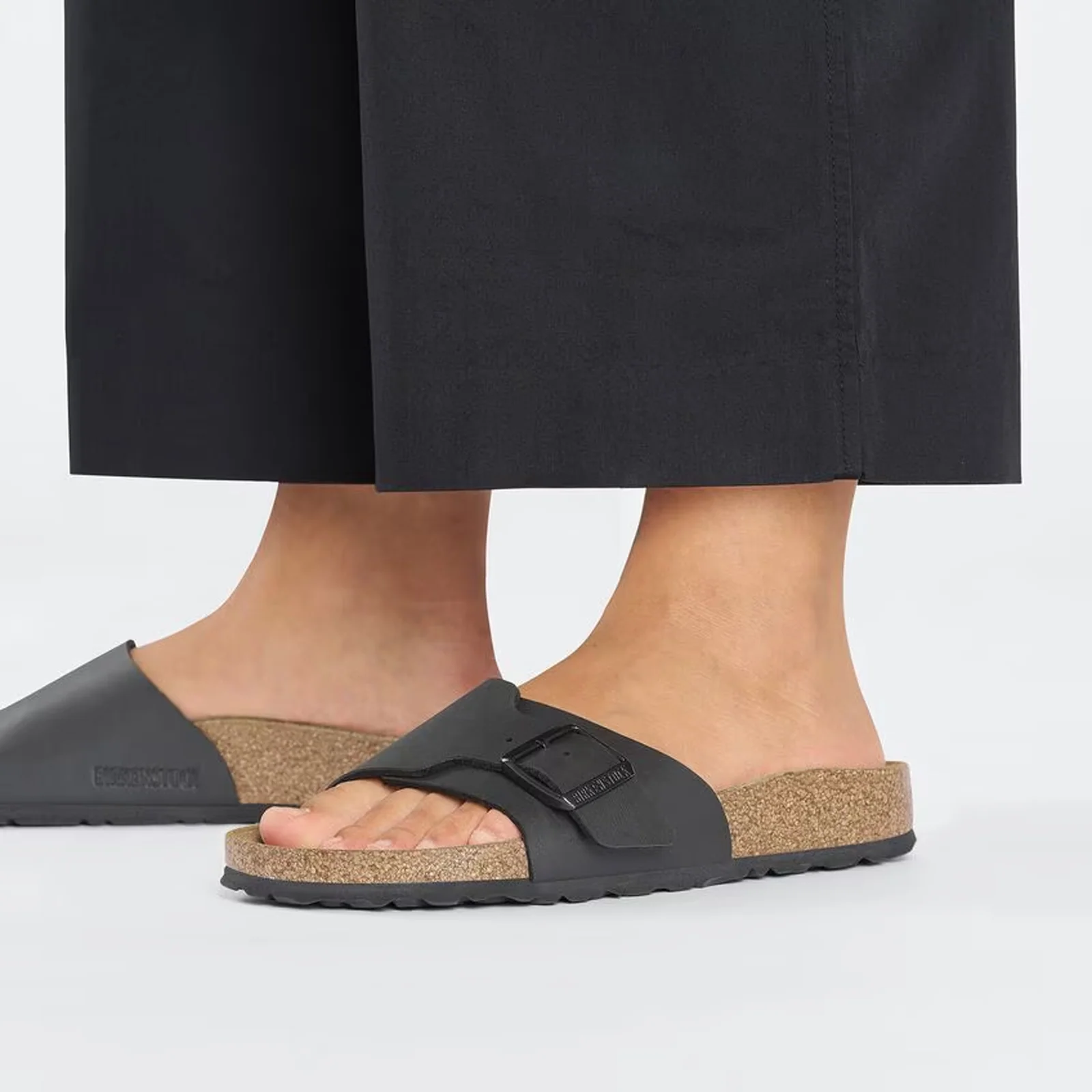 Birkenstock Catalina Narrow Slide Sandal (Women) - Black Birko-Flor - Image 7