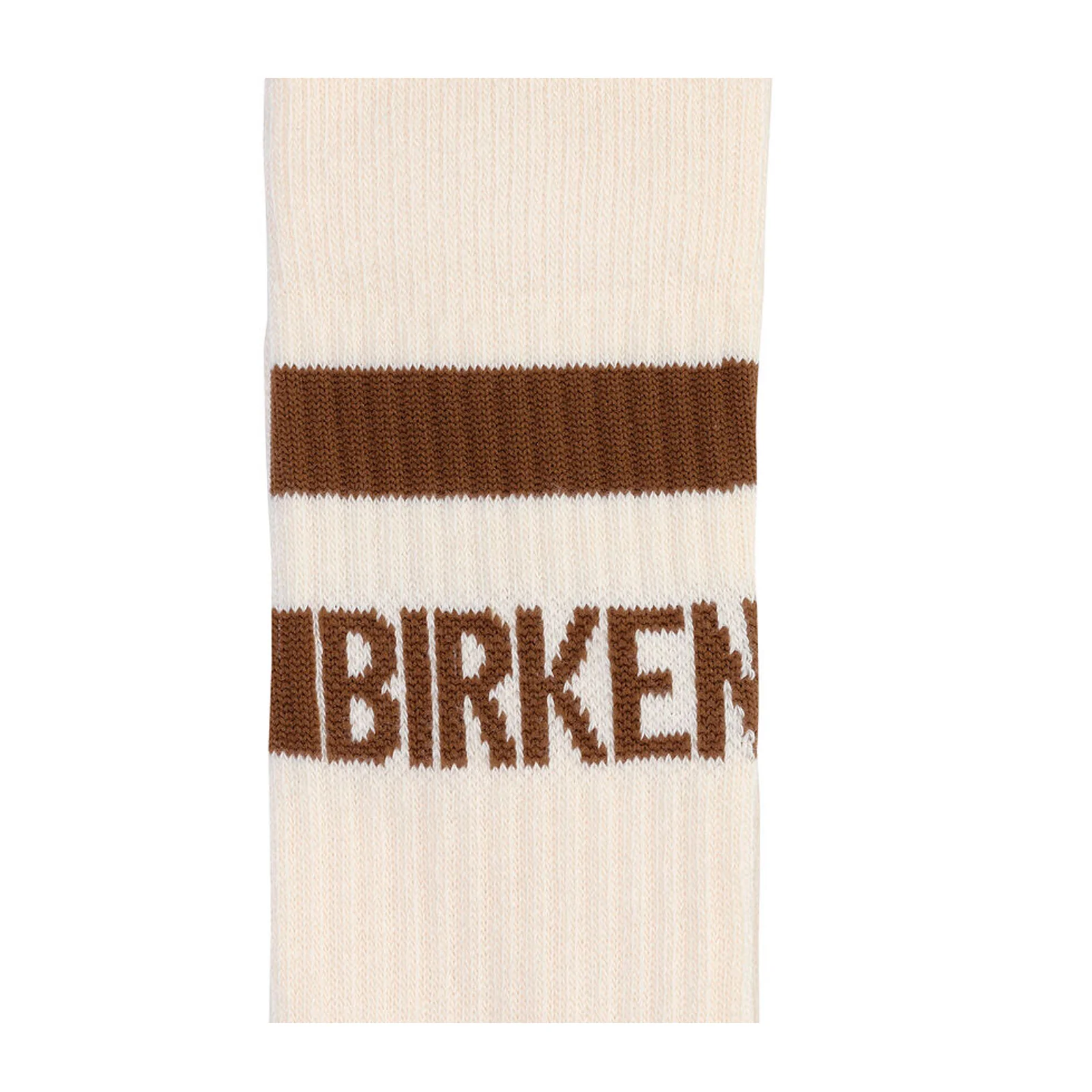 Birkenstock Cotton Stripe Crew Sock (Unisex) - Eggshell - Image 2