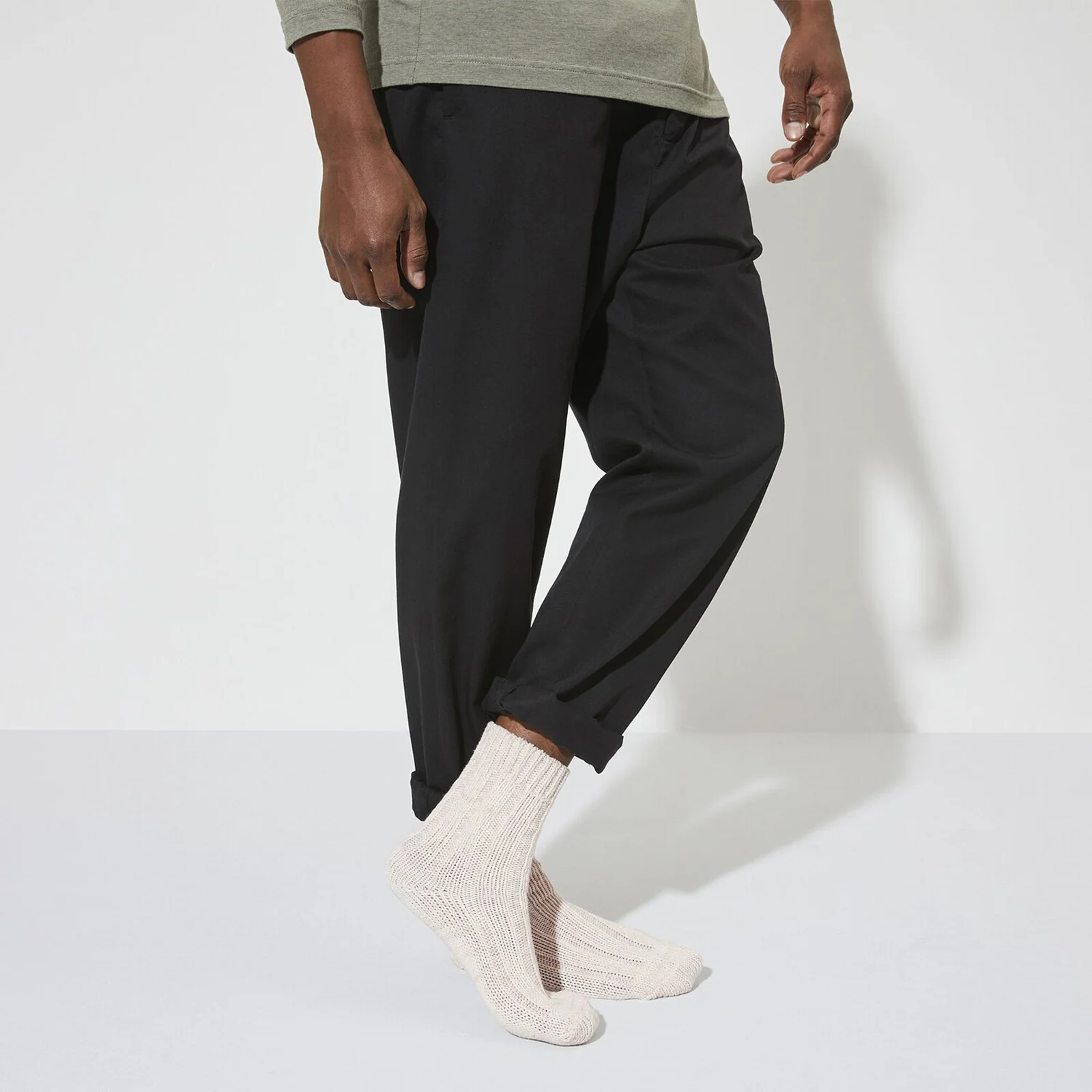 Birkenstock Cotton Twist Crew Sock (Men) - Off White - Image 2