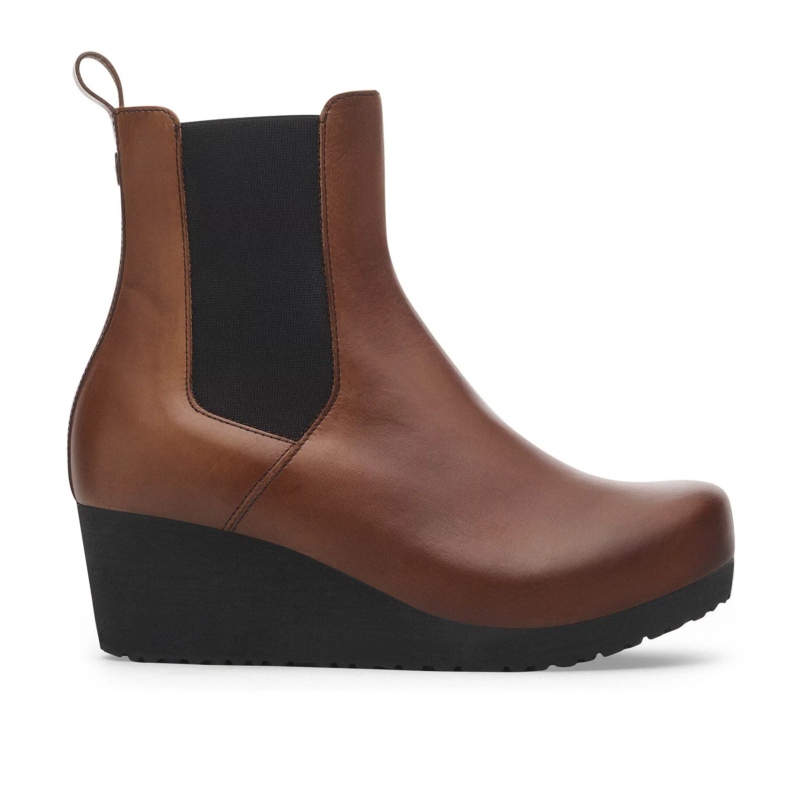 Birkenstock Ebba Narrow Chelsea Wedge Boot (Women) - Cognac Leather