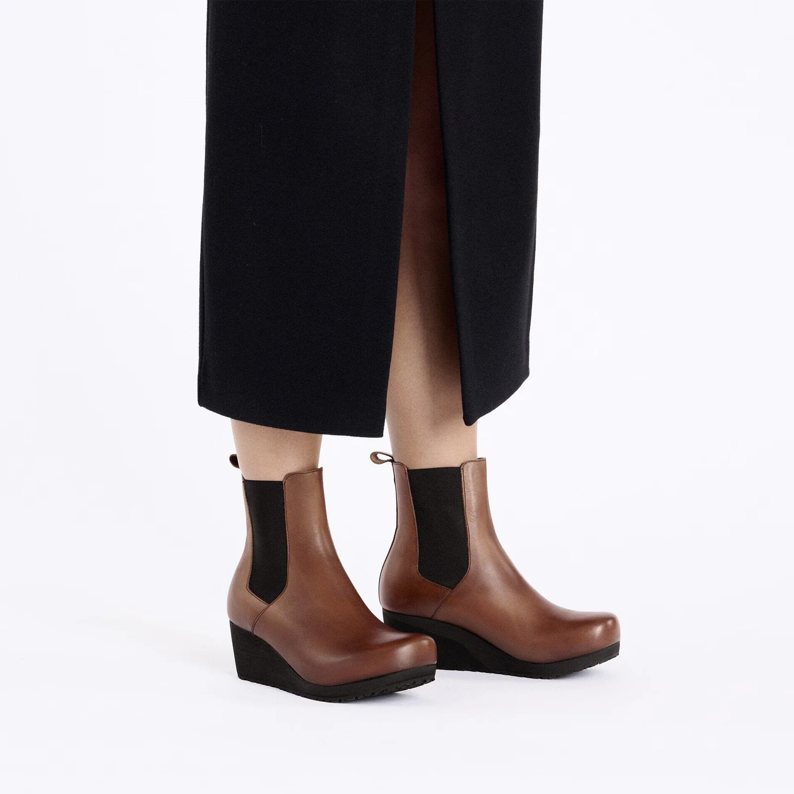 Birkenstock Ebba Narrow Chelsea Wedge Boot (Women) - Cognac Leather - Image 6