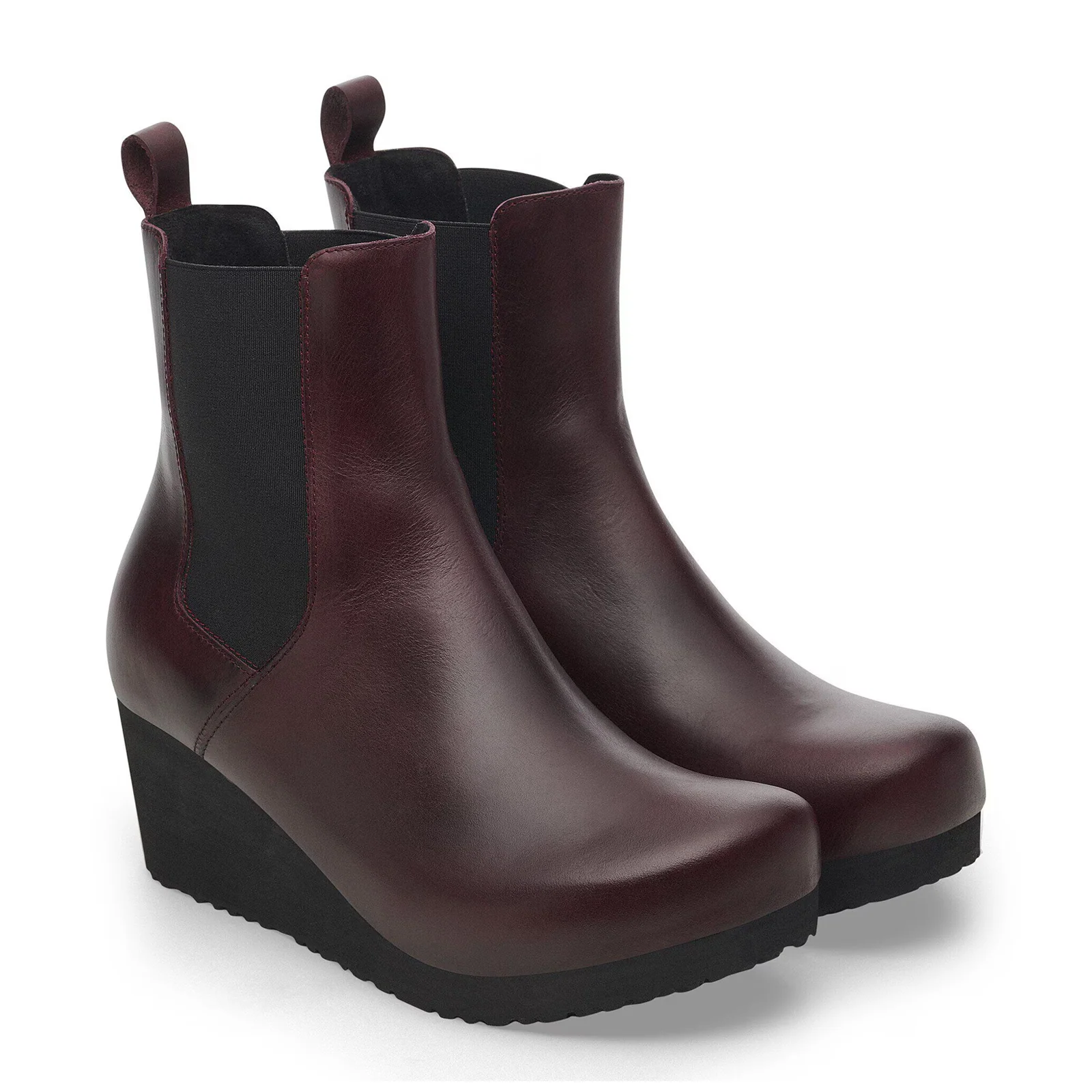 Birkenstock Ebba Narrow Chelsea Wedge Boot (Women) - Zinfandel Leather - Image 5