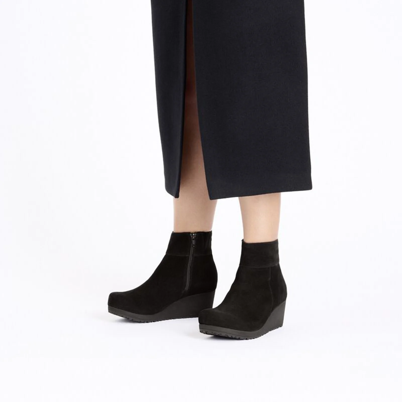 Birkenstock Ebba Narrow Wedge Boot (Women) - Black Suede - Image 5