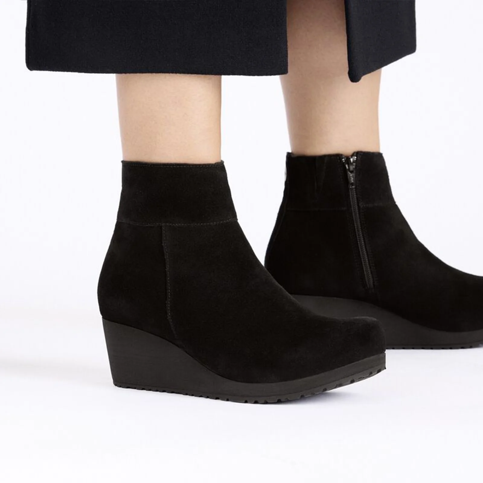 Birkenstock Ebba Narrow Wedge Boot (Women) - Black Suede - Image 6