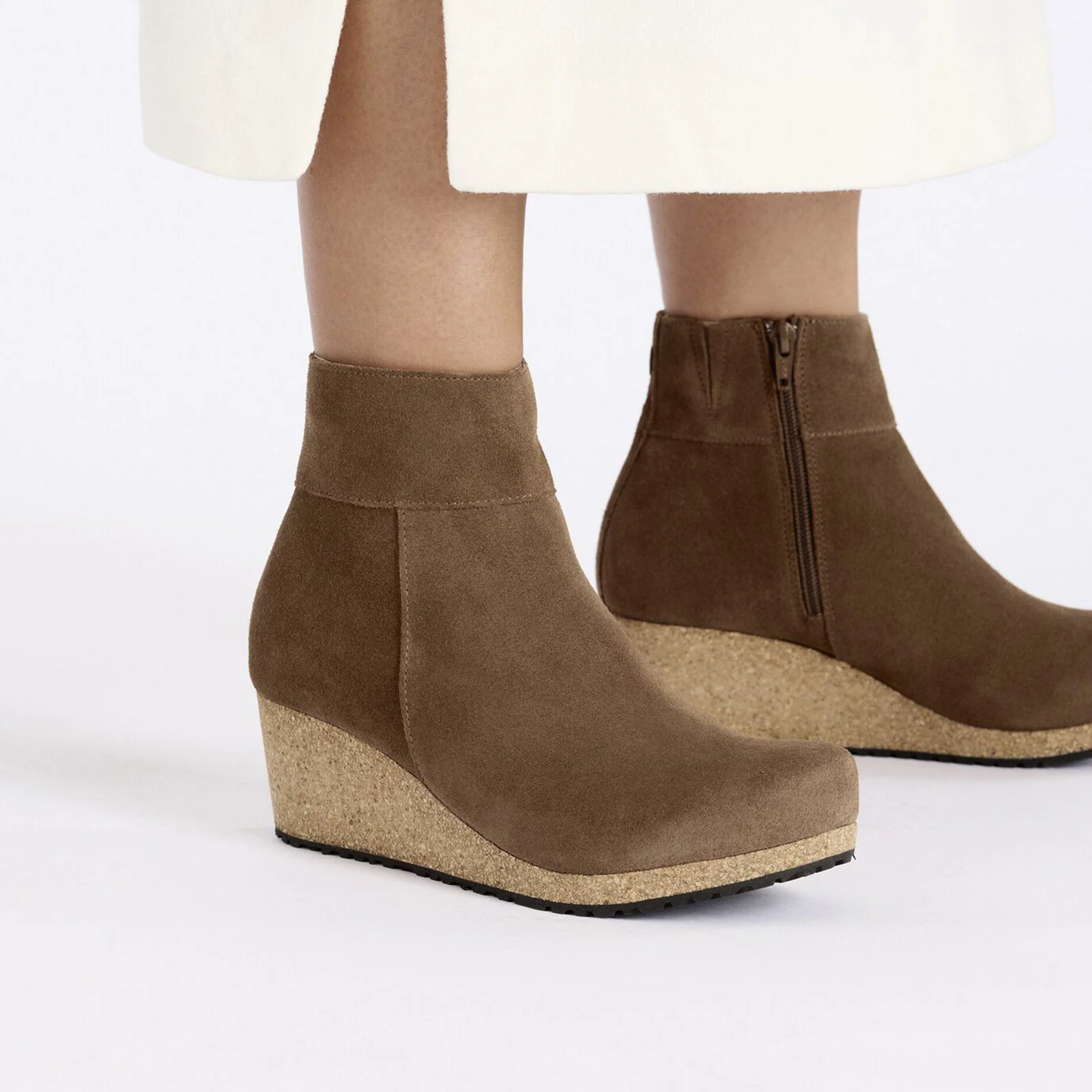 Birkenstock Ebba Narrow Wedge Boot (Women) - Dark Tea Suede - Image 6