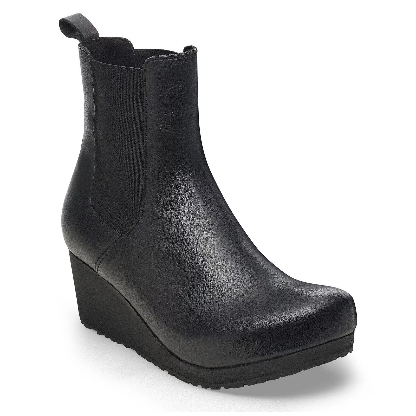 Birkenstock Ebba Narrow Chelsea Wedge Boot (Women) - Black Leather - Image 2