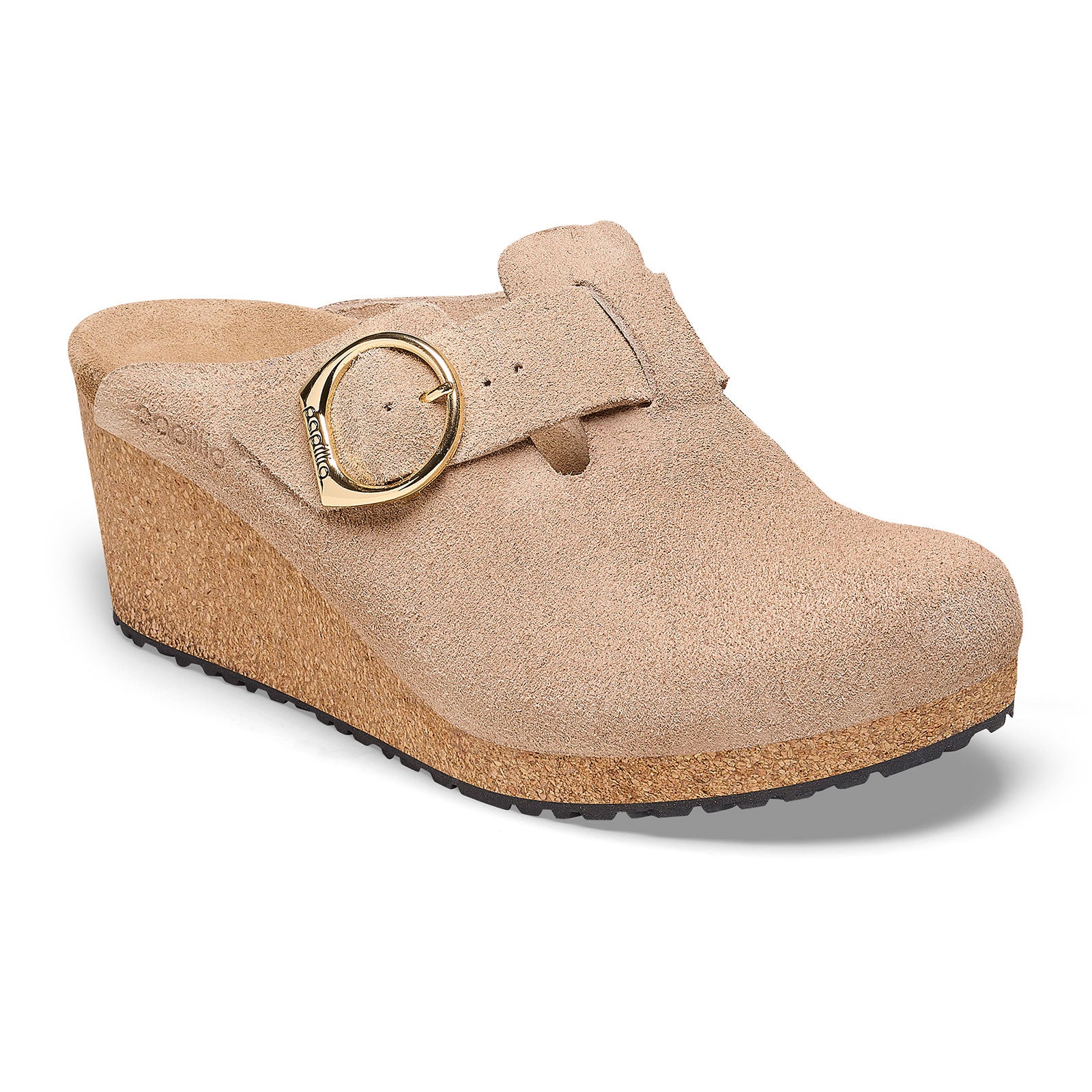 Birkenstock Fanny Ring-Buckle Narrow Wedge Clog (Women) - Warm Sand Suede