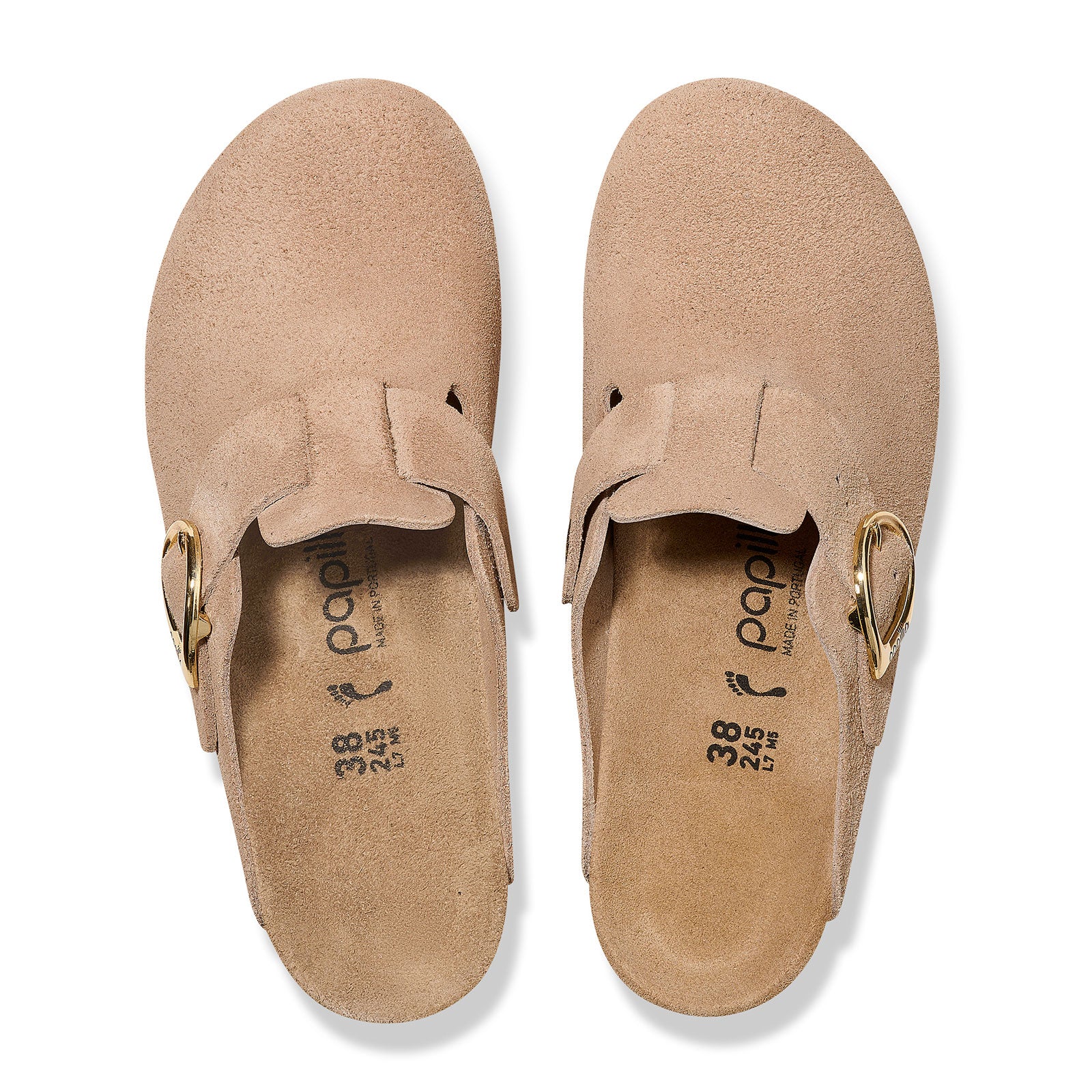 Birkenstock Fanny Ring-Buckle Narrow Wedge Clog (Women) - Warm Sand Suede - Image 2